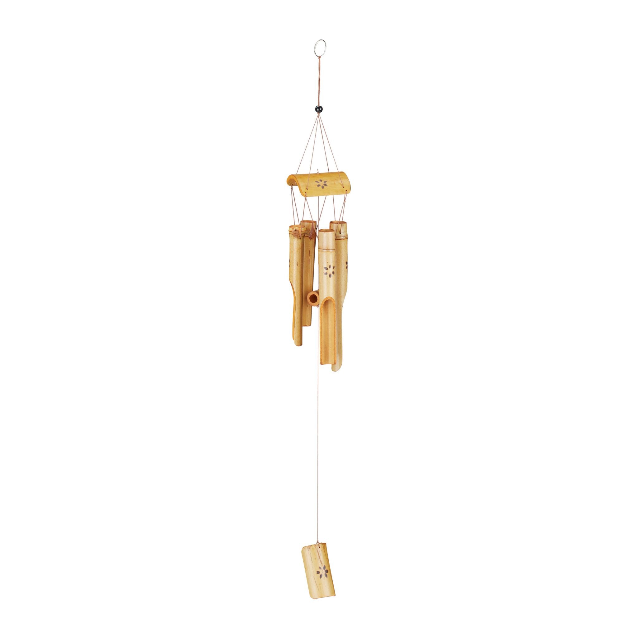 Windspiel Bambus Hellbraun von Relaxdays