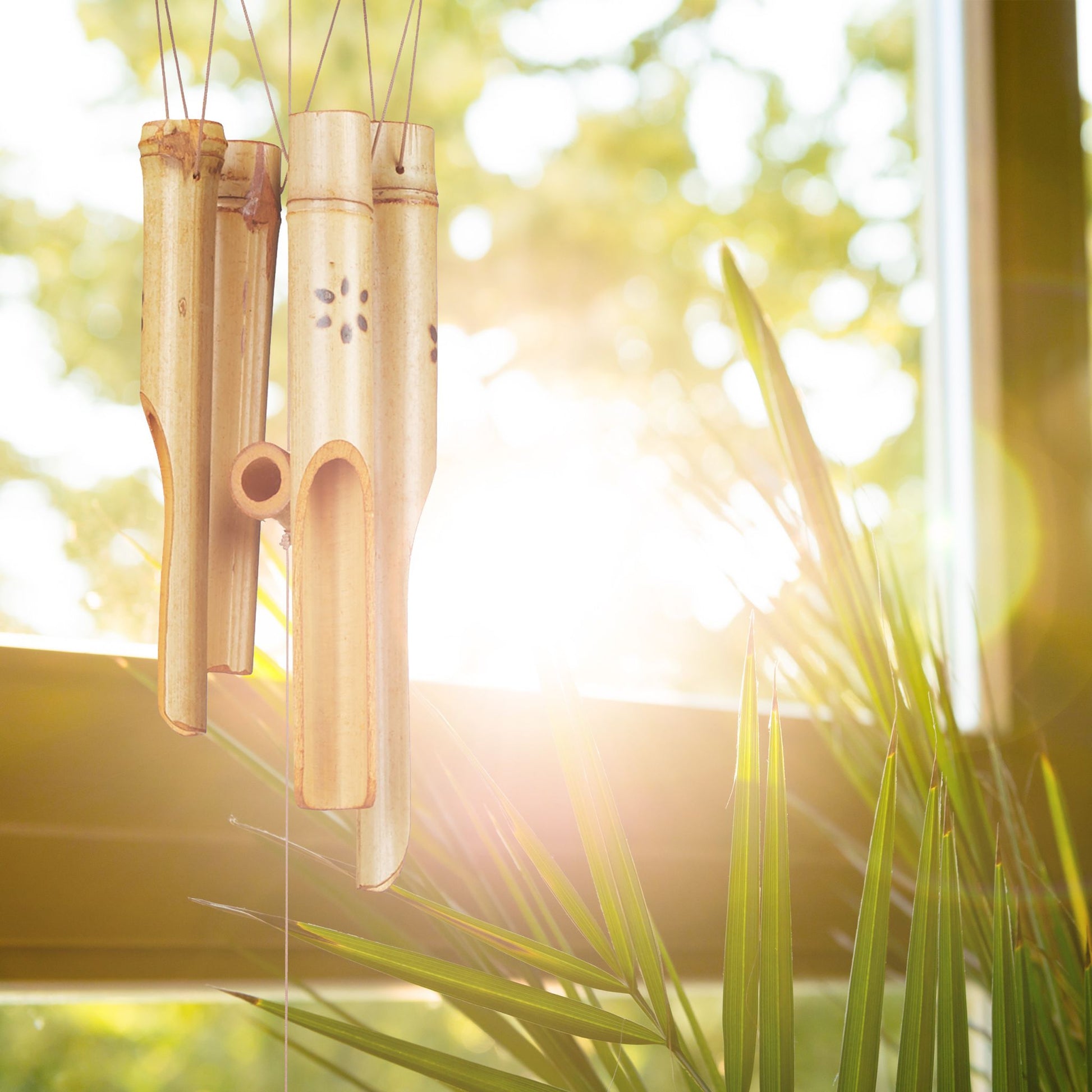 Windspiel Bambus Hellbraun von Relaxdays