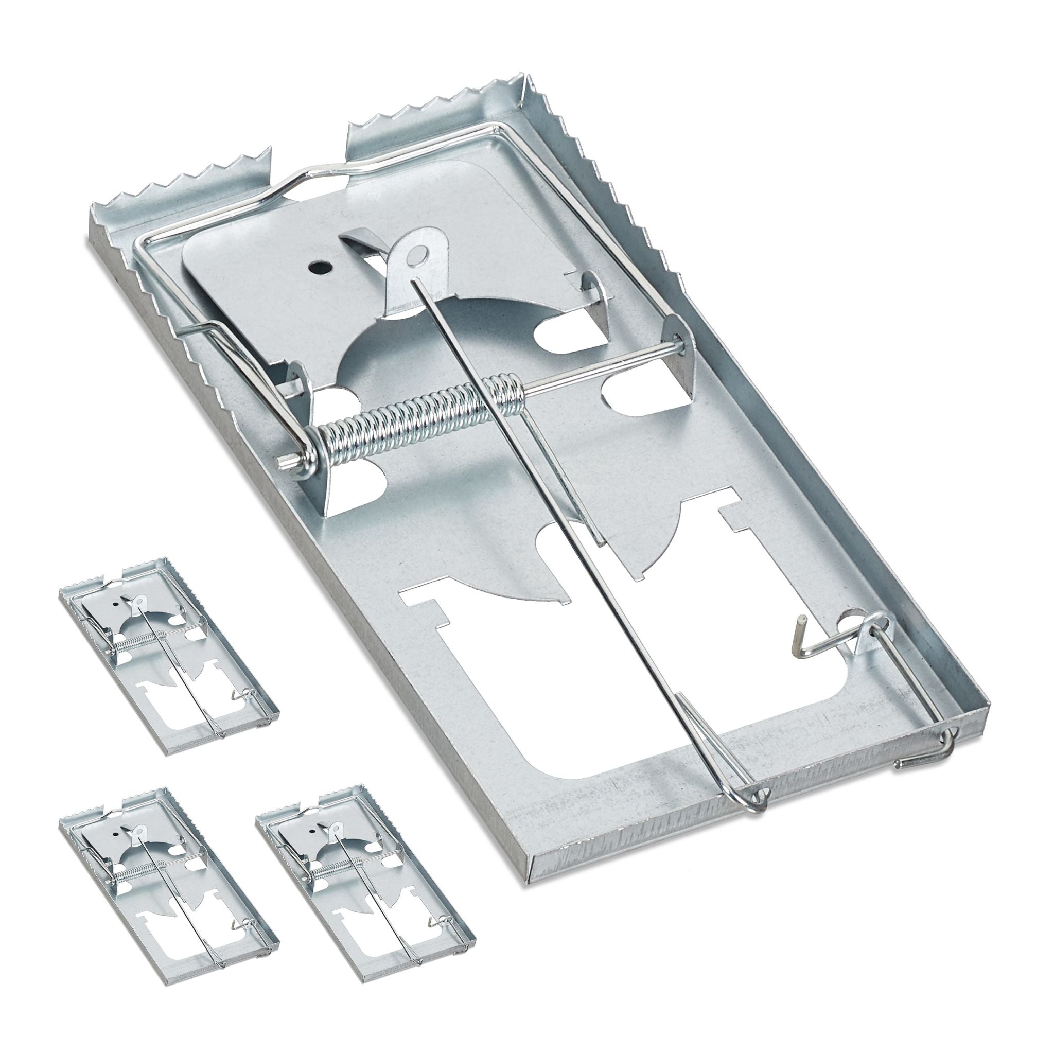 Rattenfalle 4er-Set Silber von Relaxdays