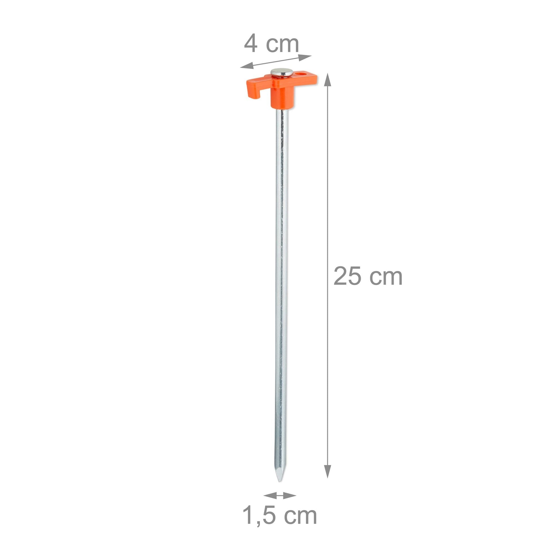Felsbodenhering 10er-Set Orange-Silber von Relaxdays