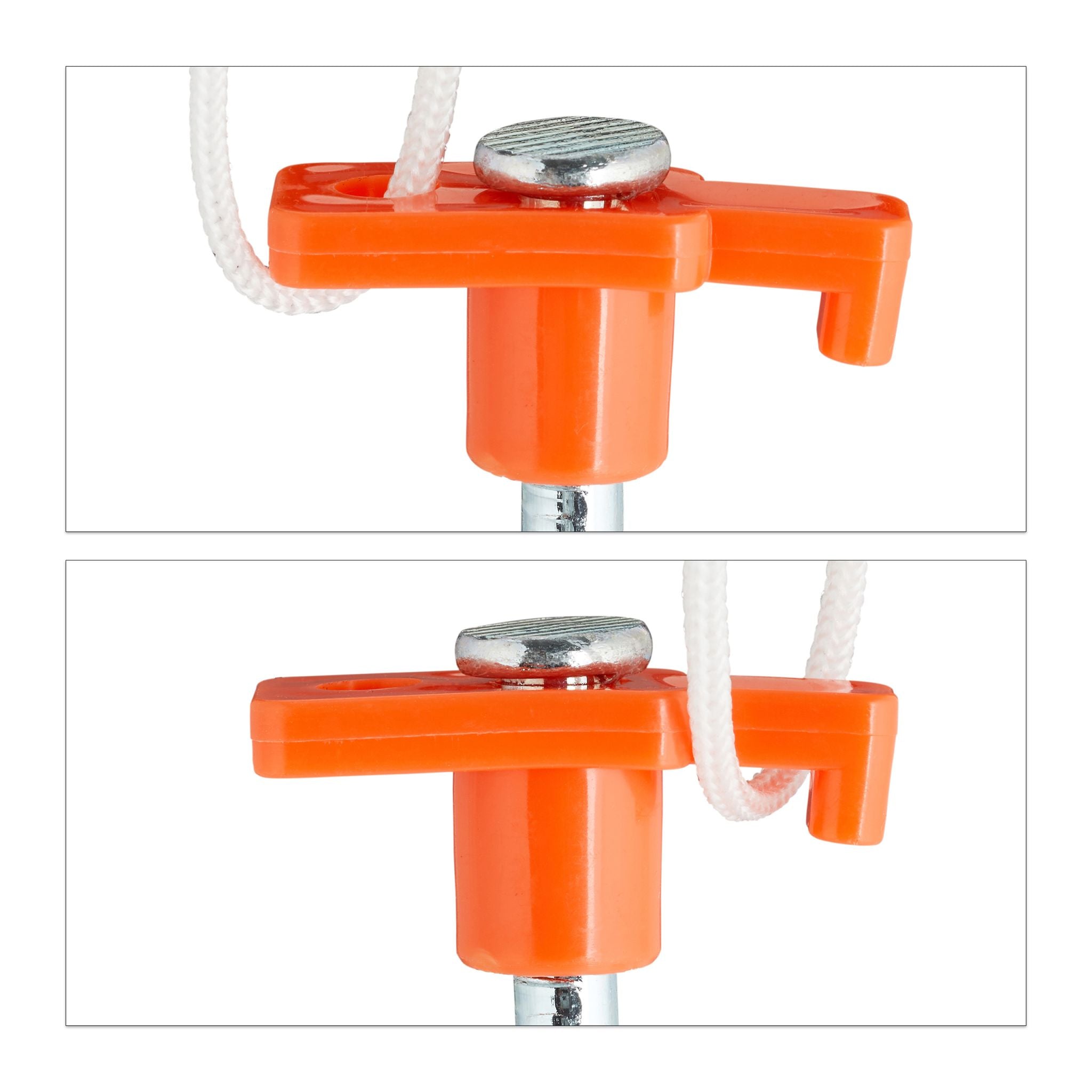 Felsbodenhering 10er-Set Orange-Silber von Relaxdays