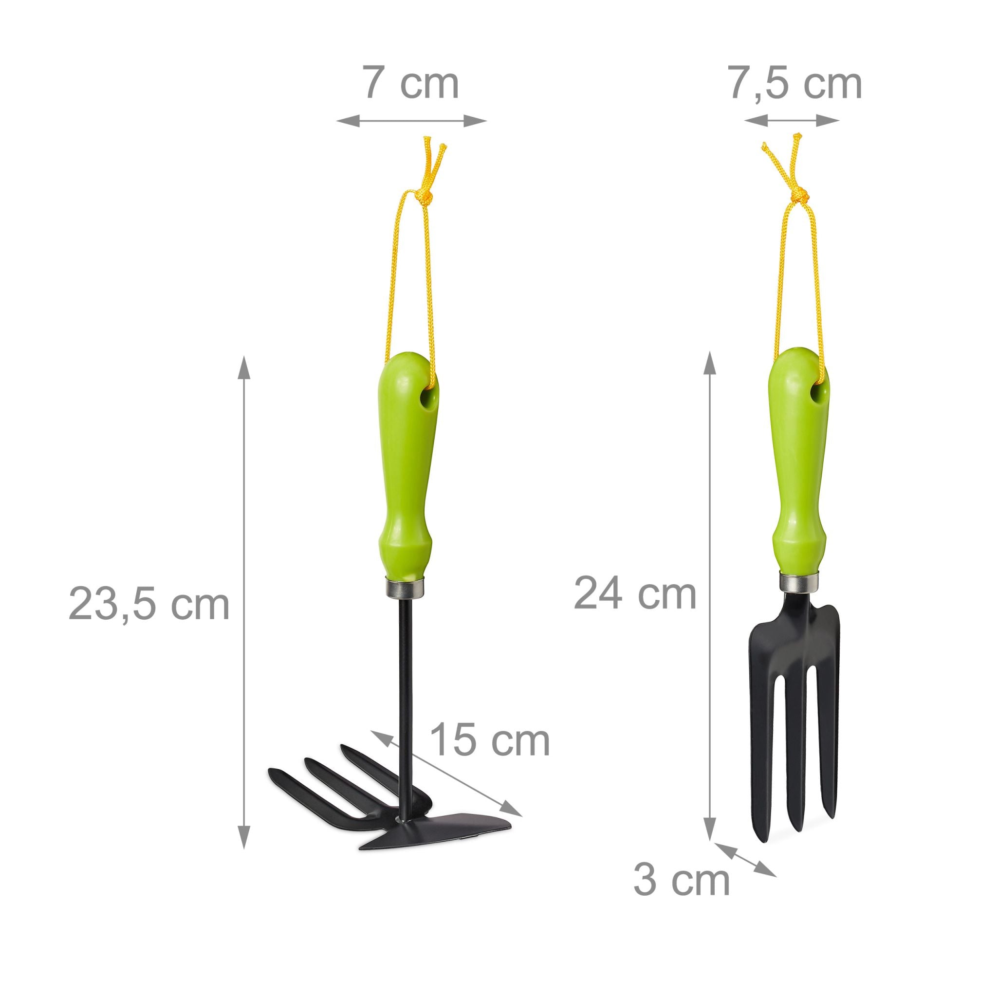 Gartenwerkzeug Set 4-teilig Grün-Schwarz von Relaxdays