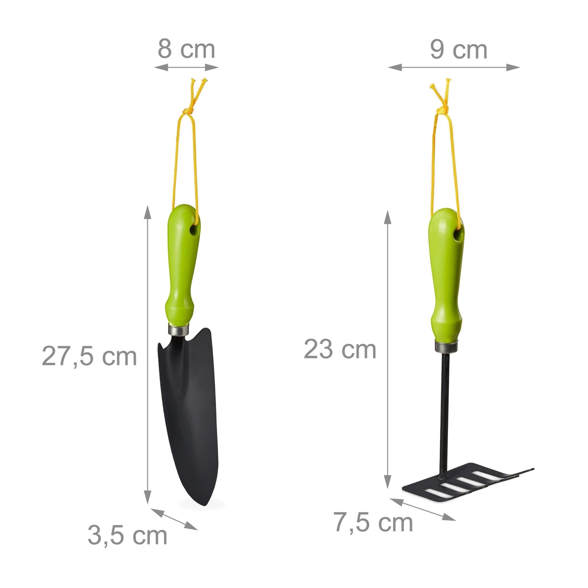 Gartenwerkzeug Set 4-teilig Grün-Schwarz von Relaxdays