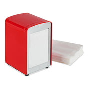 Serviettenspender Retro Rot-Silber von Relaxdays