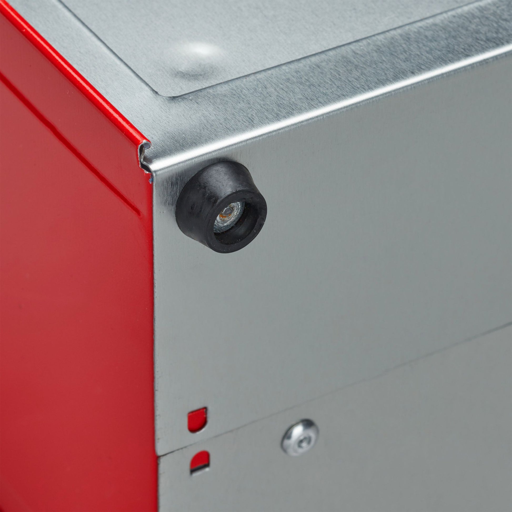 Serviettenspender Retro Rot-Silber von Relaxdays