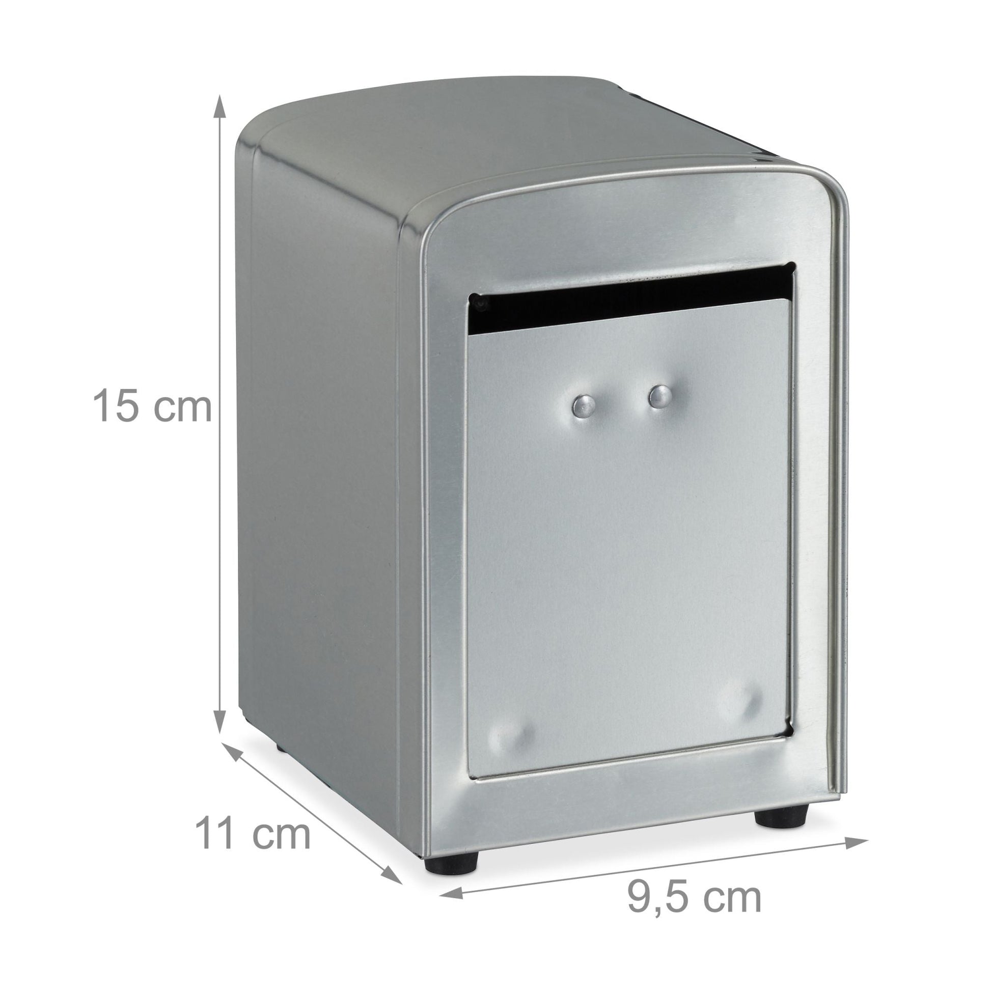 Serviettenspender Retro Silber von Relaxdays
