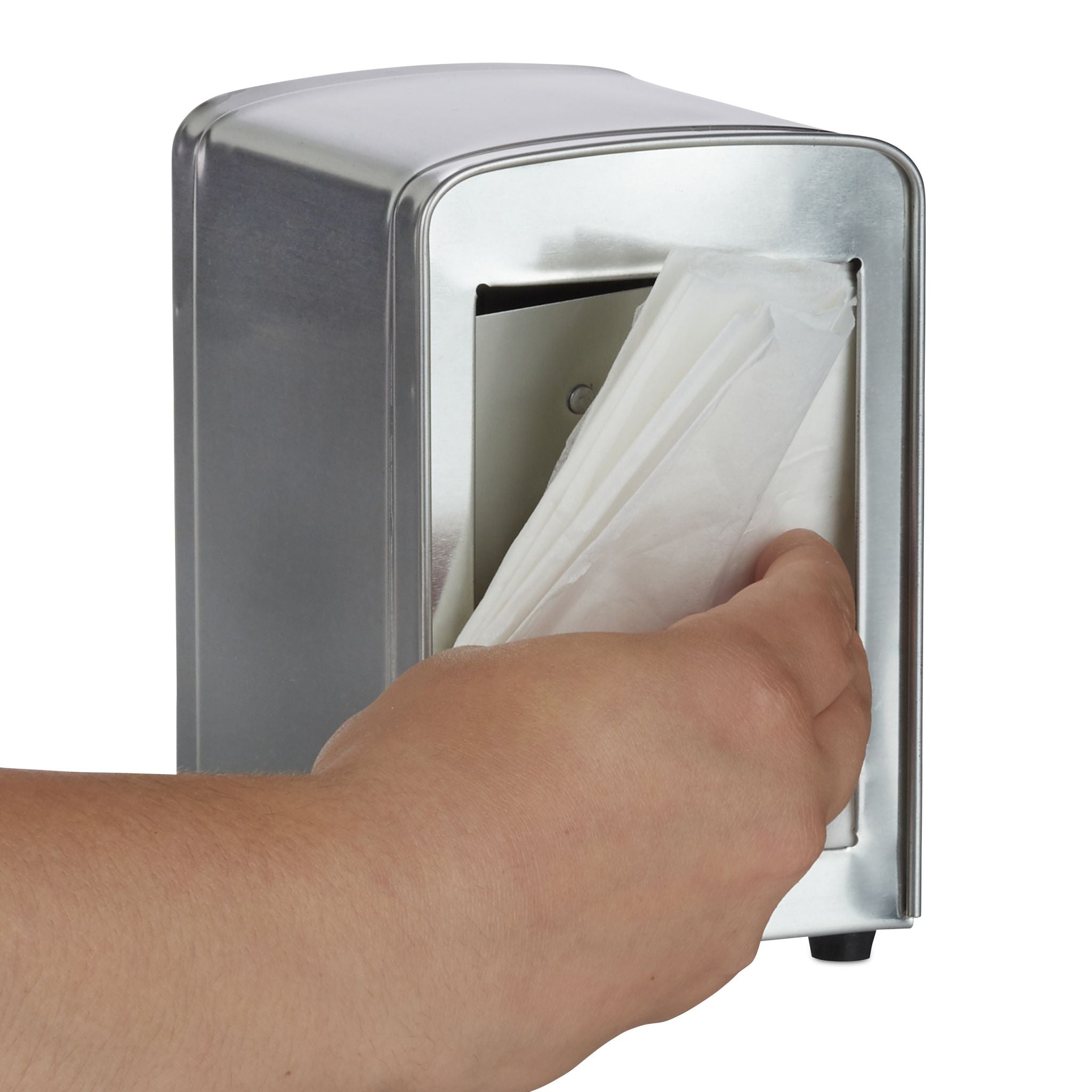 Serviettenspender Retro Silber von Relaxdays