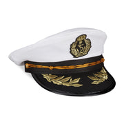 Kapitänsmütze Weiss-Gold-Schwarz von Relaxdays