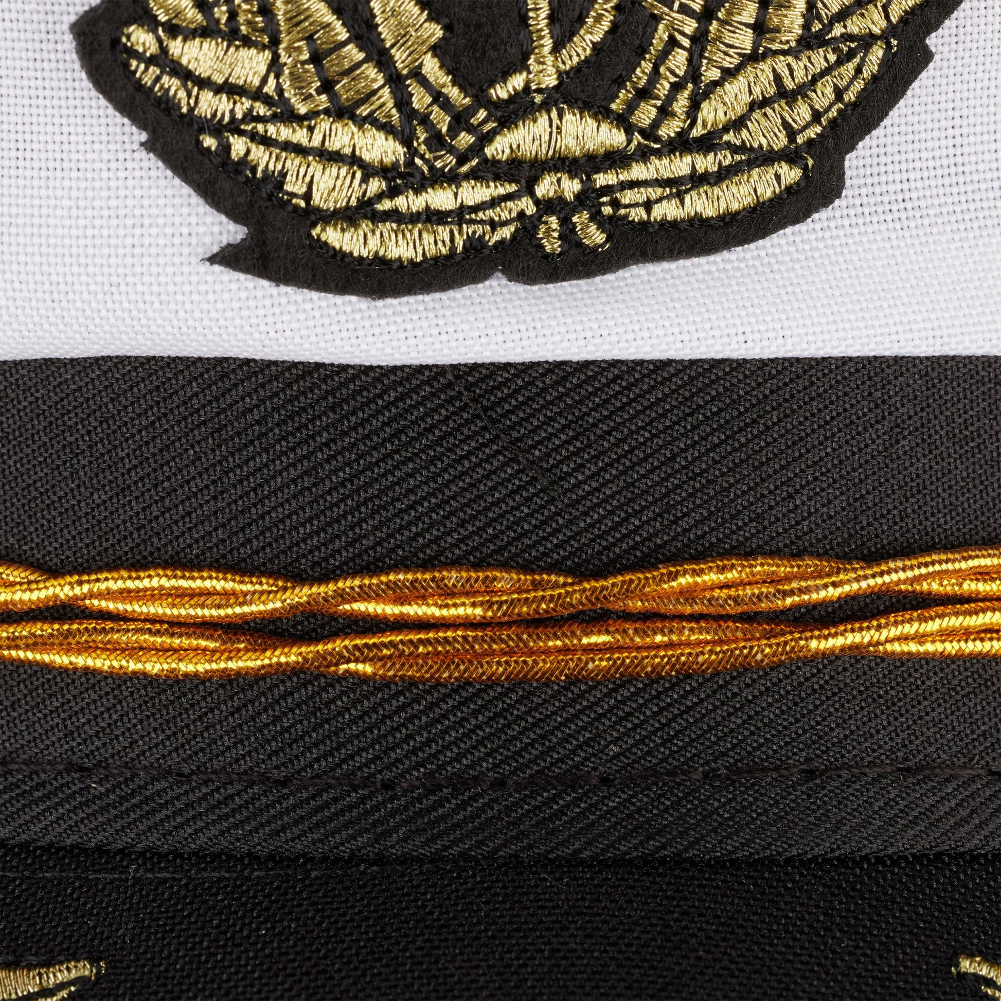 Kapitänsmütze Weiss-Gold-Schwarz von Relaxdays