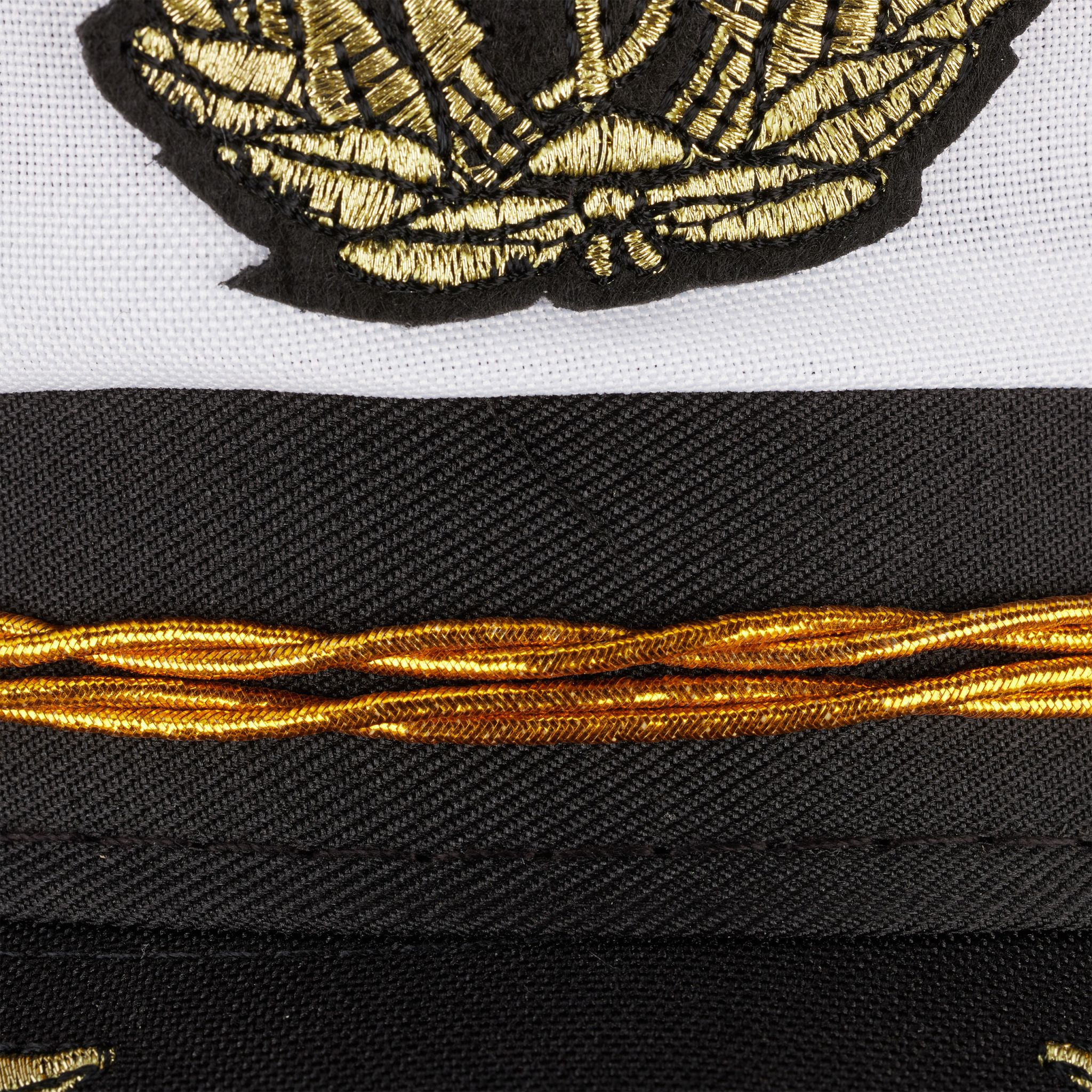 Kapitänsmütze Weiss-Gold-Schwarz von Relaxdays