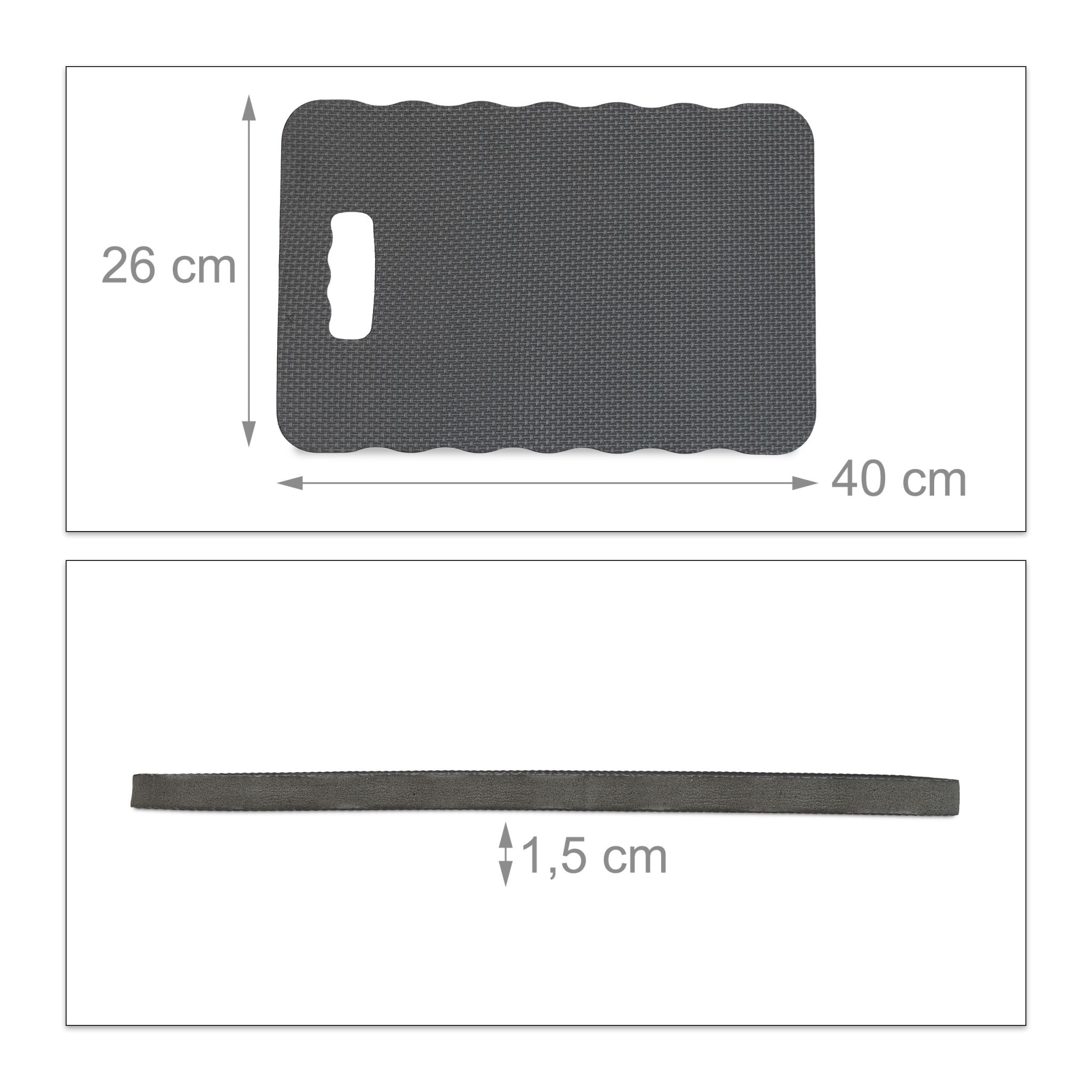 Kniekissen 2er-Set Schwarz von Relaxdays