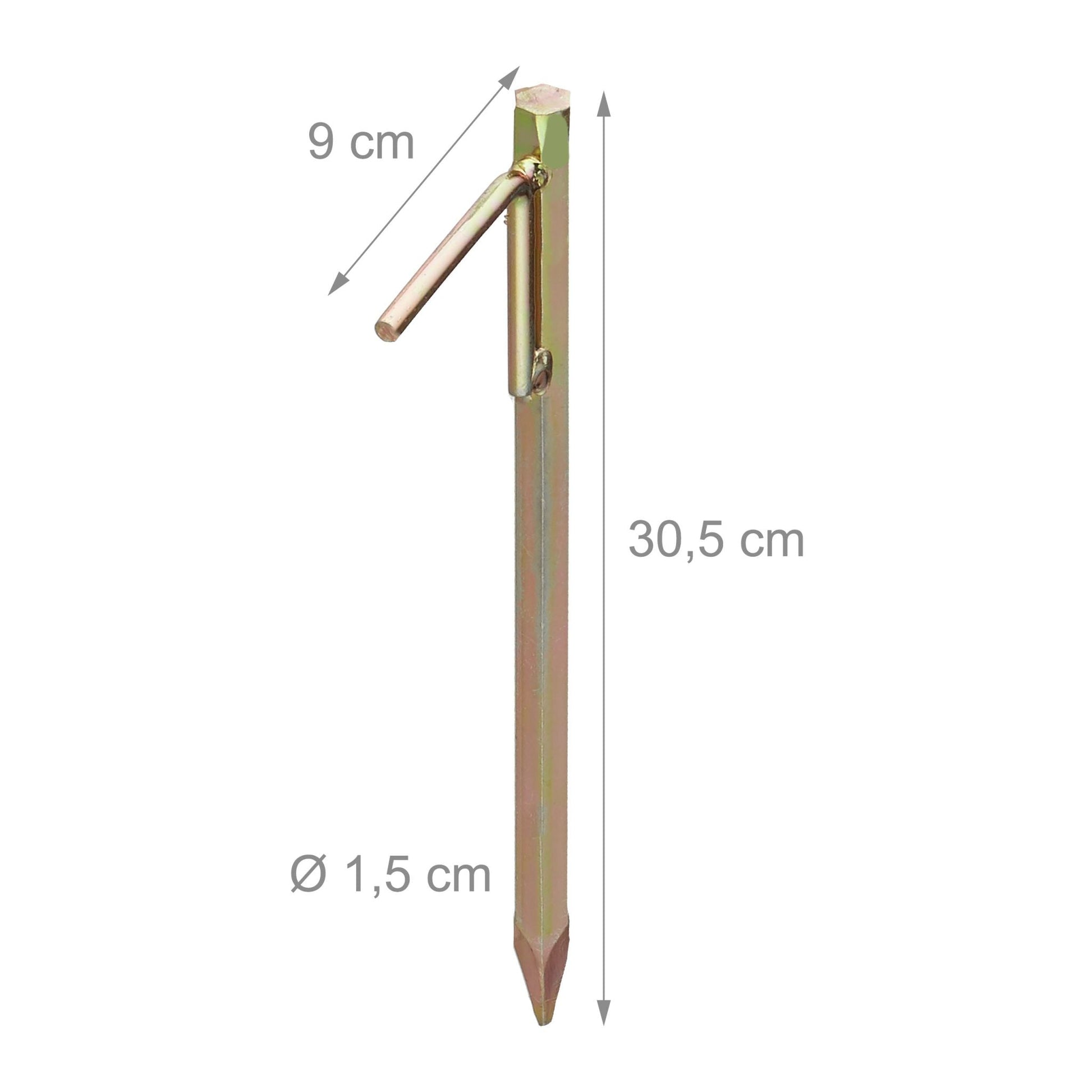 Bodenanker XL 4er-Set Gold von Relaxdays