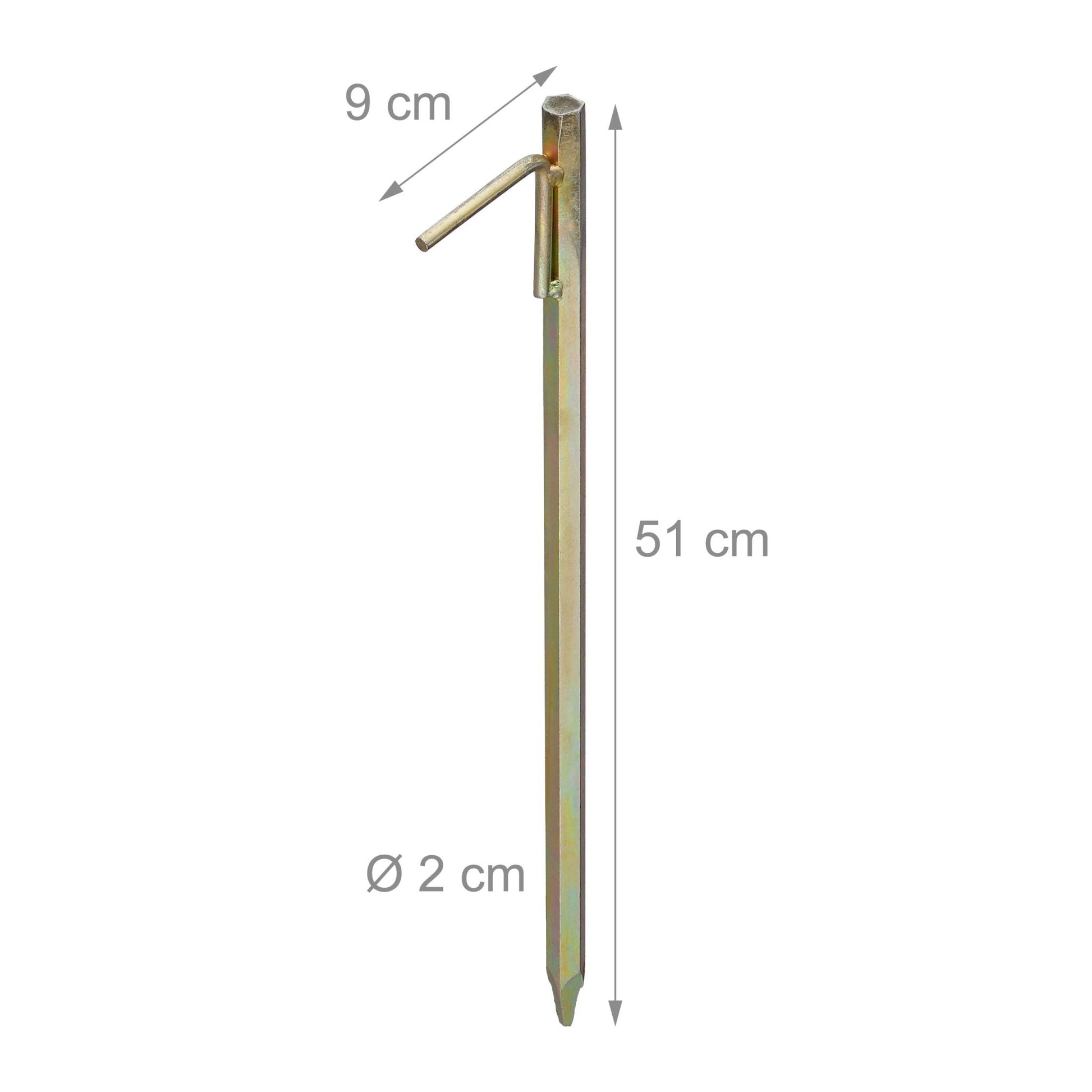 Bodenanker XXL 2er-Set Gold von Relaxdays