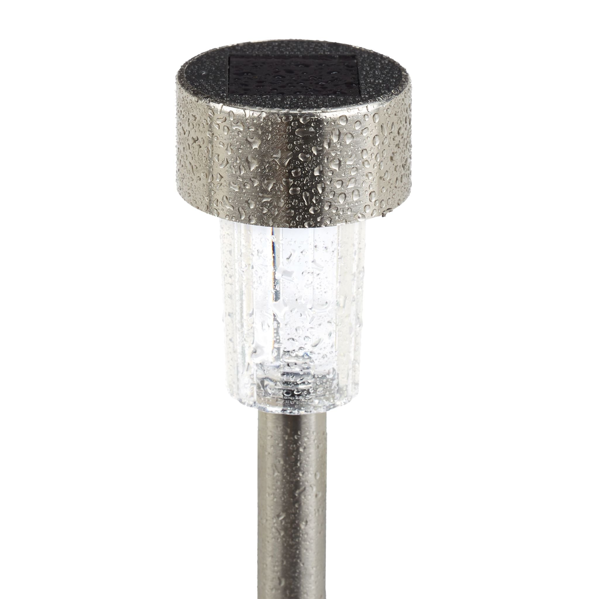 LED Solarleuchte 10er-Set Grün-Schwarz-Silber von Relaxdays