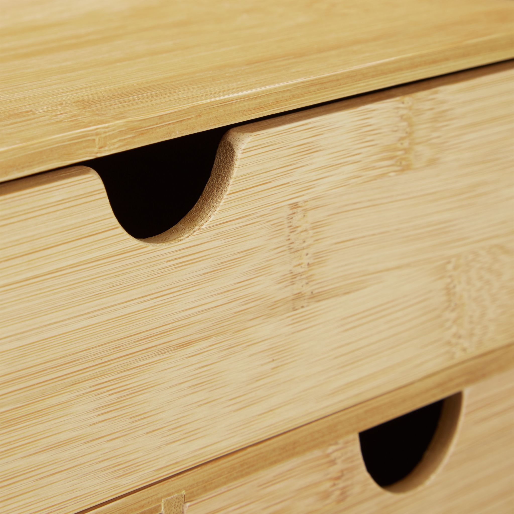 Schreibtisch Organizer Schubladen Bambus Hellbraun von Relaxdays