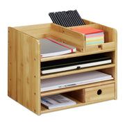 Schreibtisch Organizer Bambus Hellbraun von Relaxdays