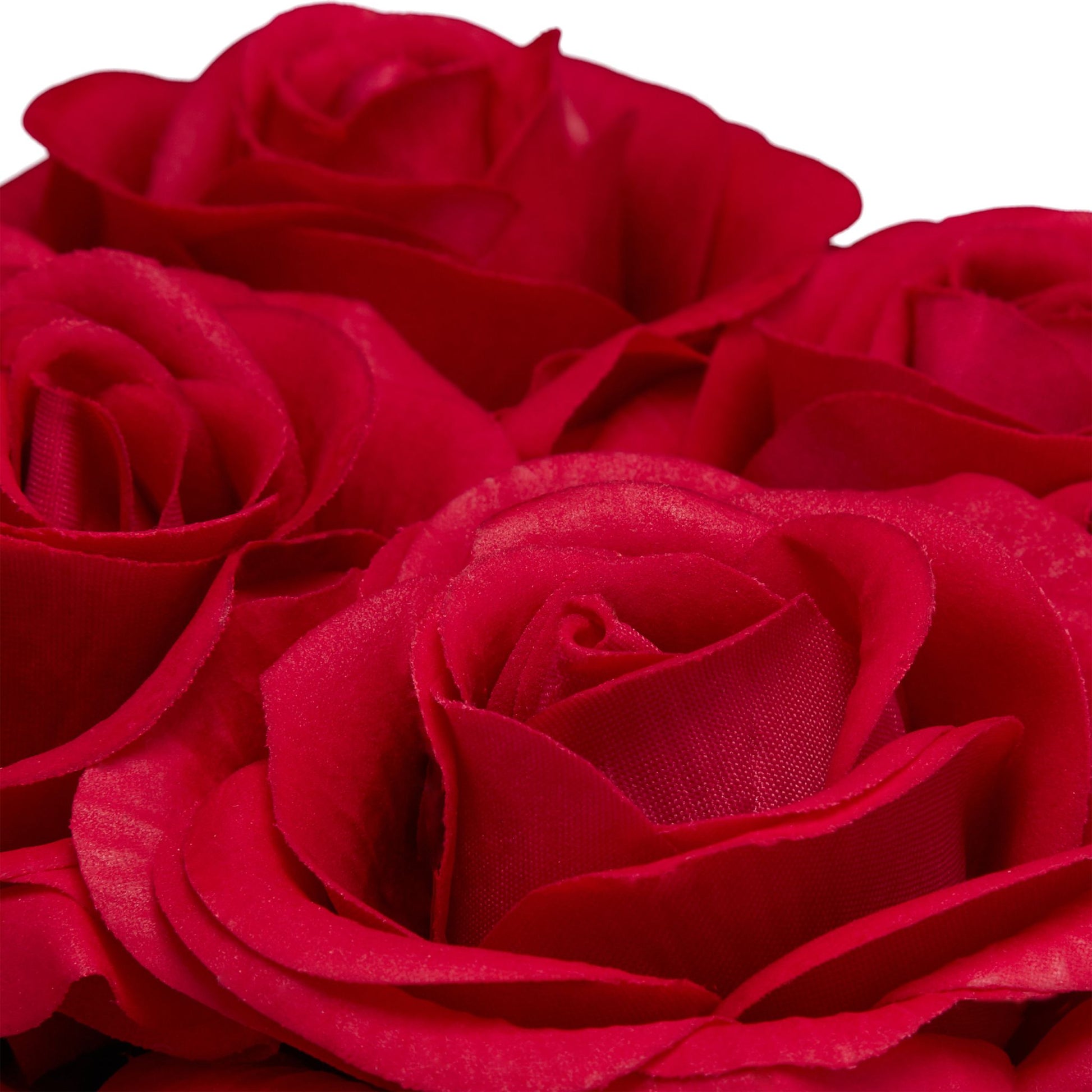 Rosenbox rund 4 Rosen Weiss-Rot von Relaxdays