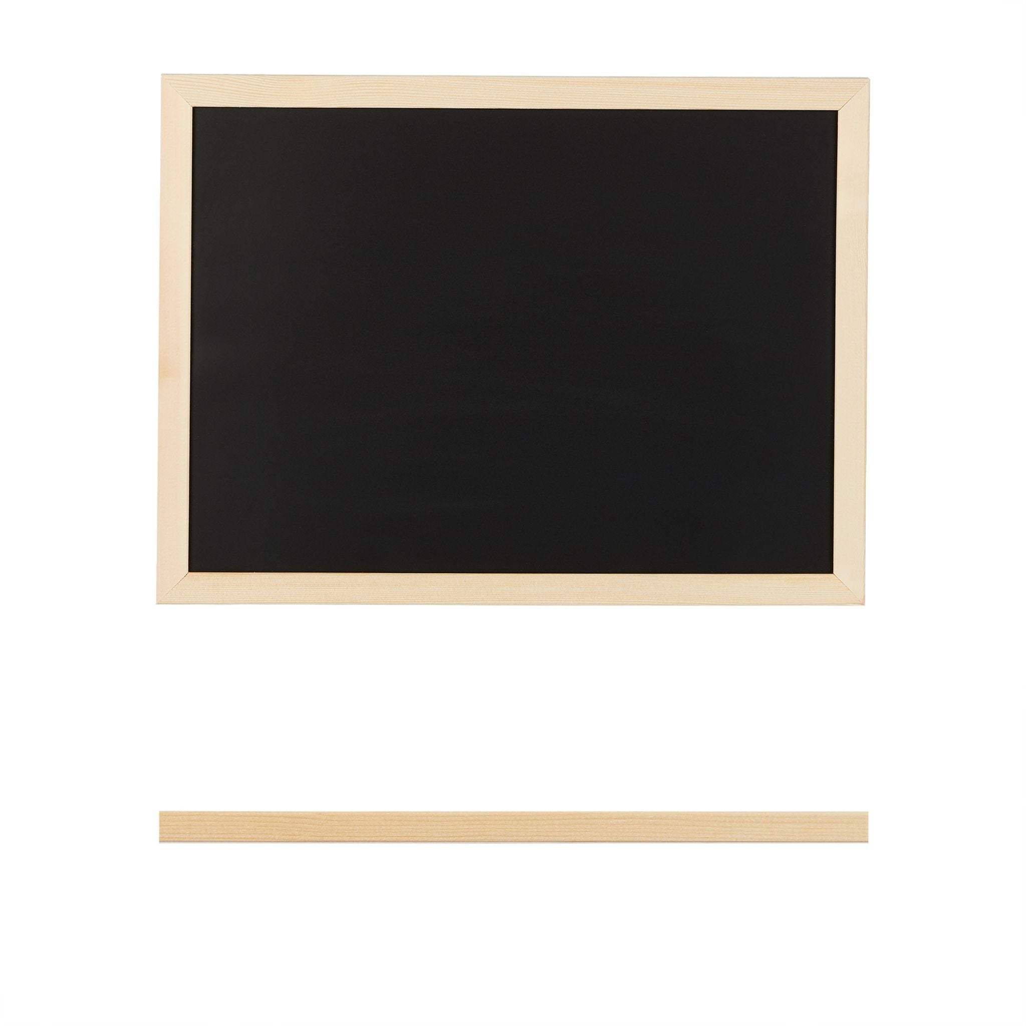 Kreidetafel mit Holzrahmen Hellbraun-Schwarz von Relaxdays