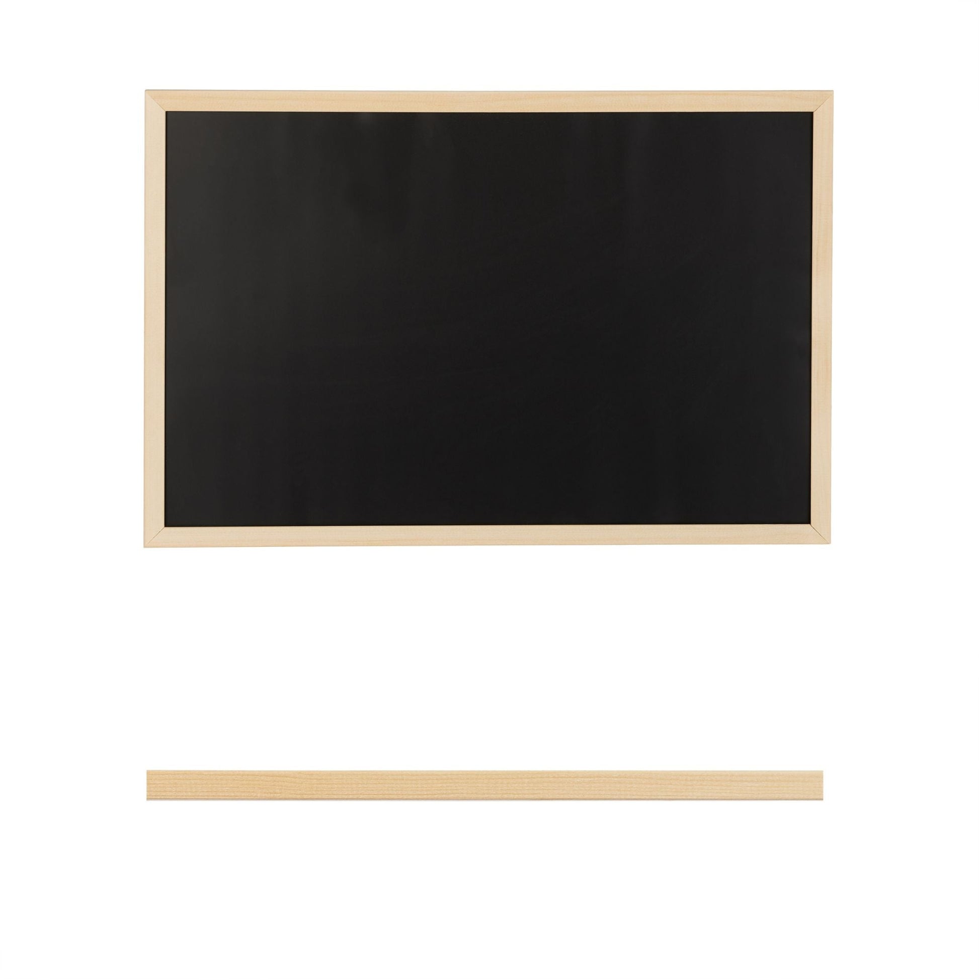 Kreidetafel mit Holzrahmen Hellbraun-Schwarz von Relaxdays
