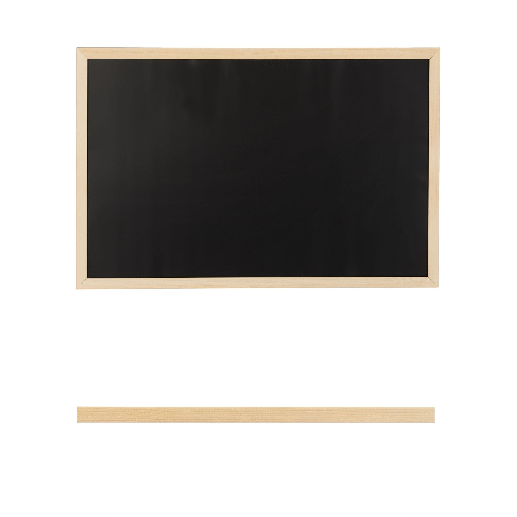 Kreidetafel mit Holzrahmen Hellbraun-Schwarz von Relaxdays