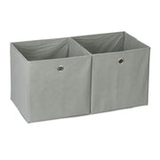 Aufbewahrungsbox Stoff 2er-Set Grau von Relaxdays