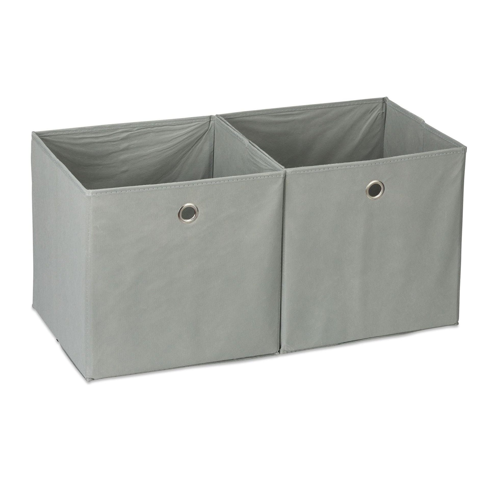 Aufbewahrungsbox Stoff 2er-Set Grau von Relaxdays