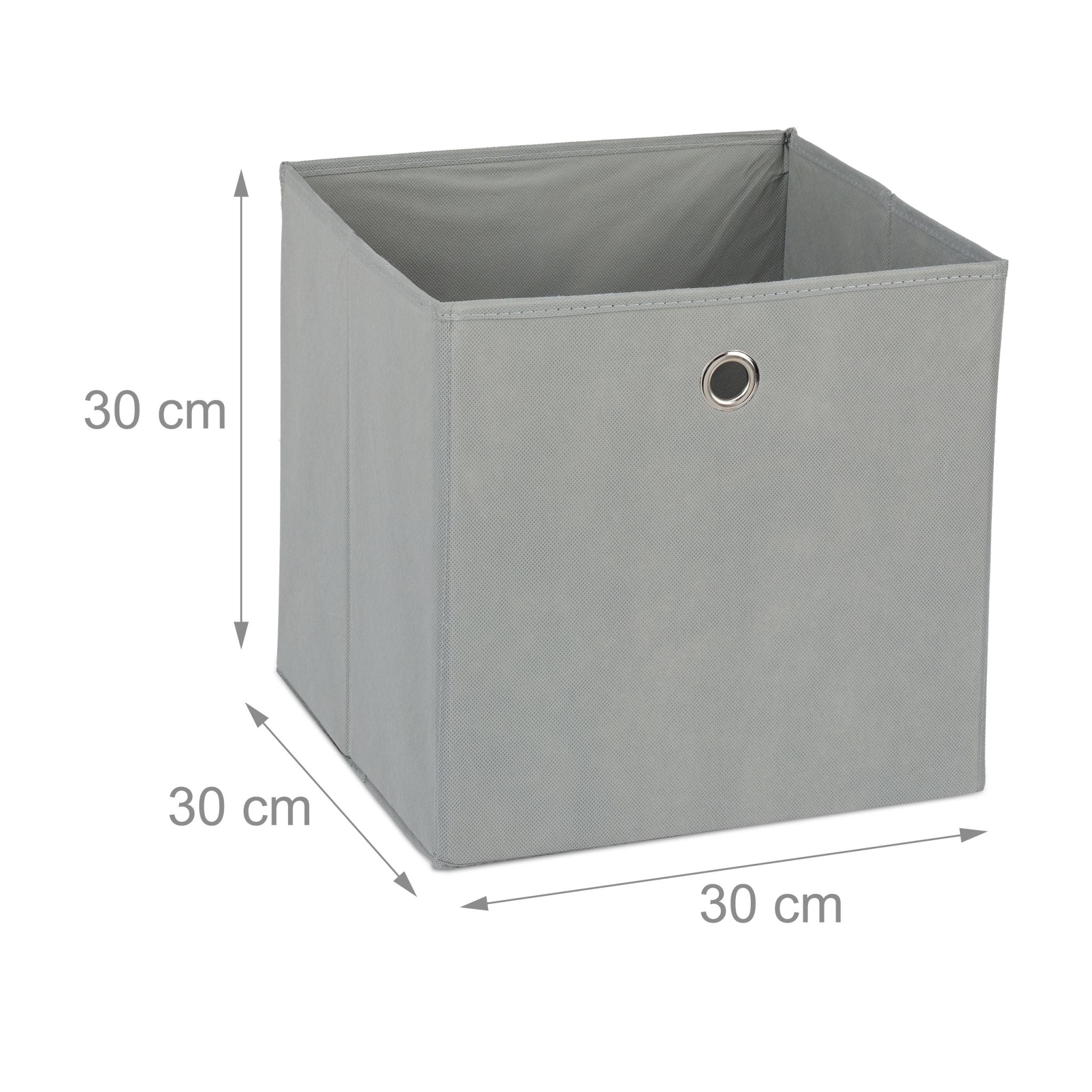 Aufbewahrungsbox Stoff 2er-Set Grau von Relaxdays