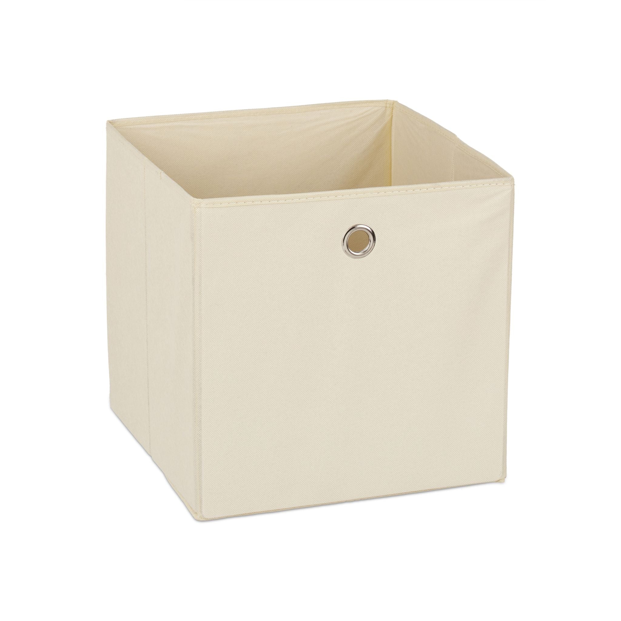 Aufbewahrungsbox Stoff 2er-Set Beige von Relaxdays