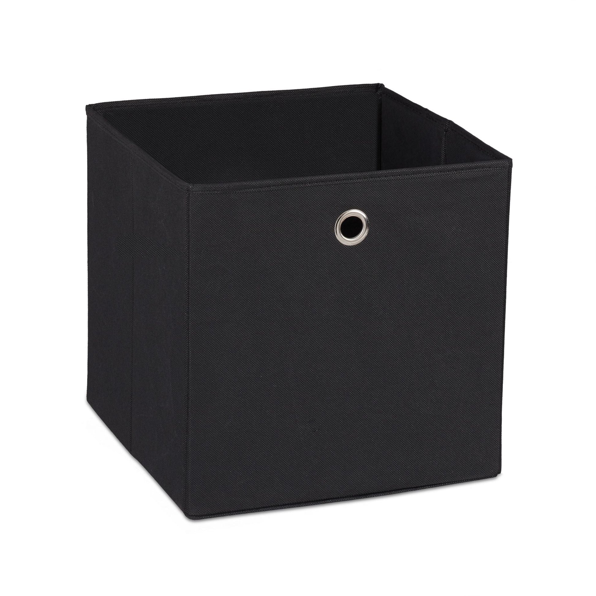 Aufbewahrungsbox Stoff 2er-Set Schwarz von Relaxdays