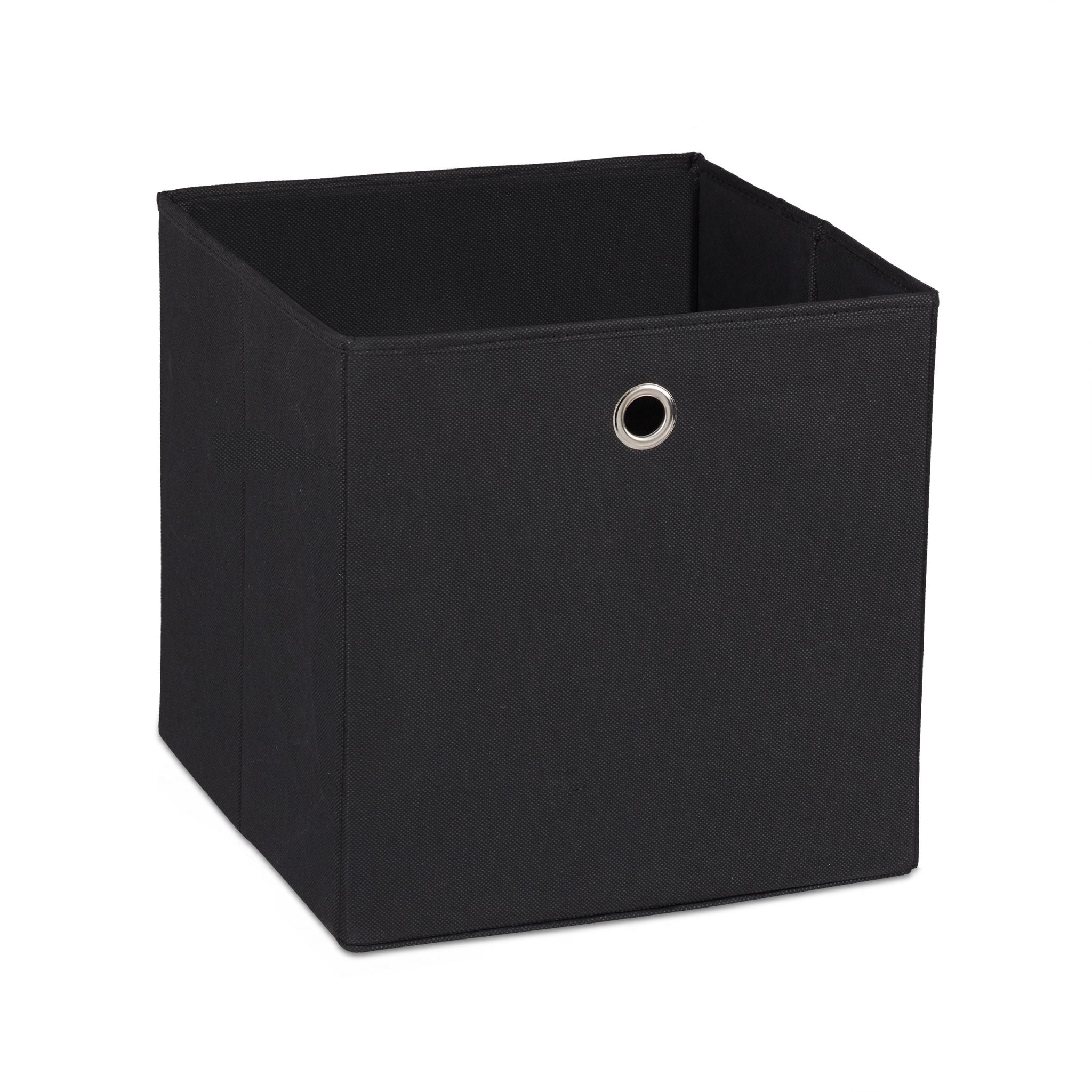 Aufbewahrungsbox Stoff 2er-Set Schwarz von Relaxdays