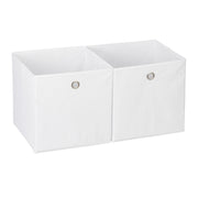 Aufbewahrungsbox Stoff 2er-Set Weiss von Relaxdays
