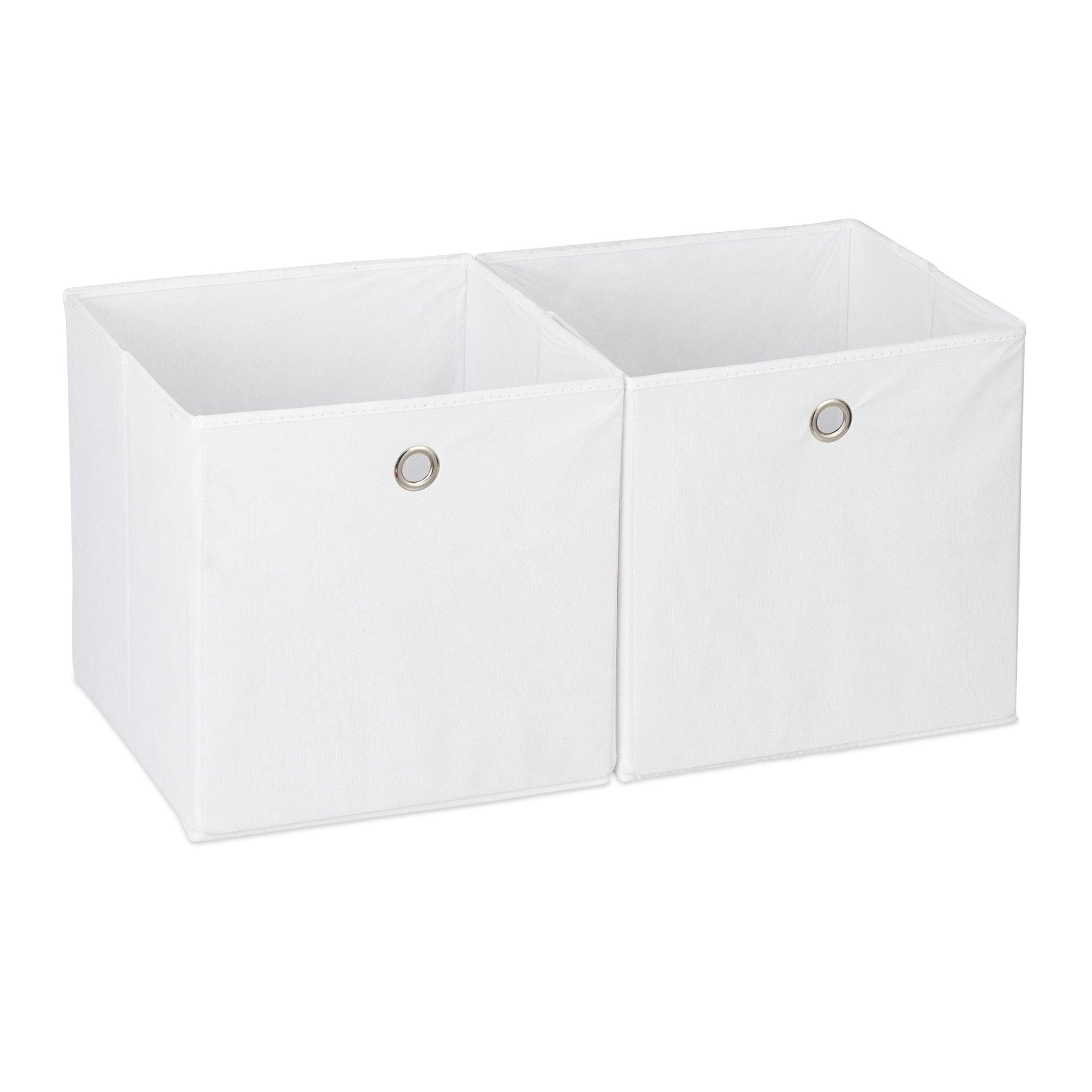 Aufbewahrungsbox Stoff 2er-Set Weiss von Relaxdays