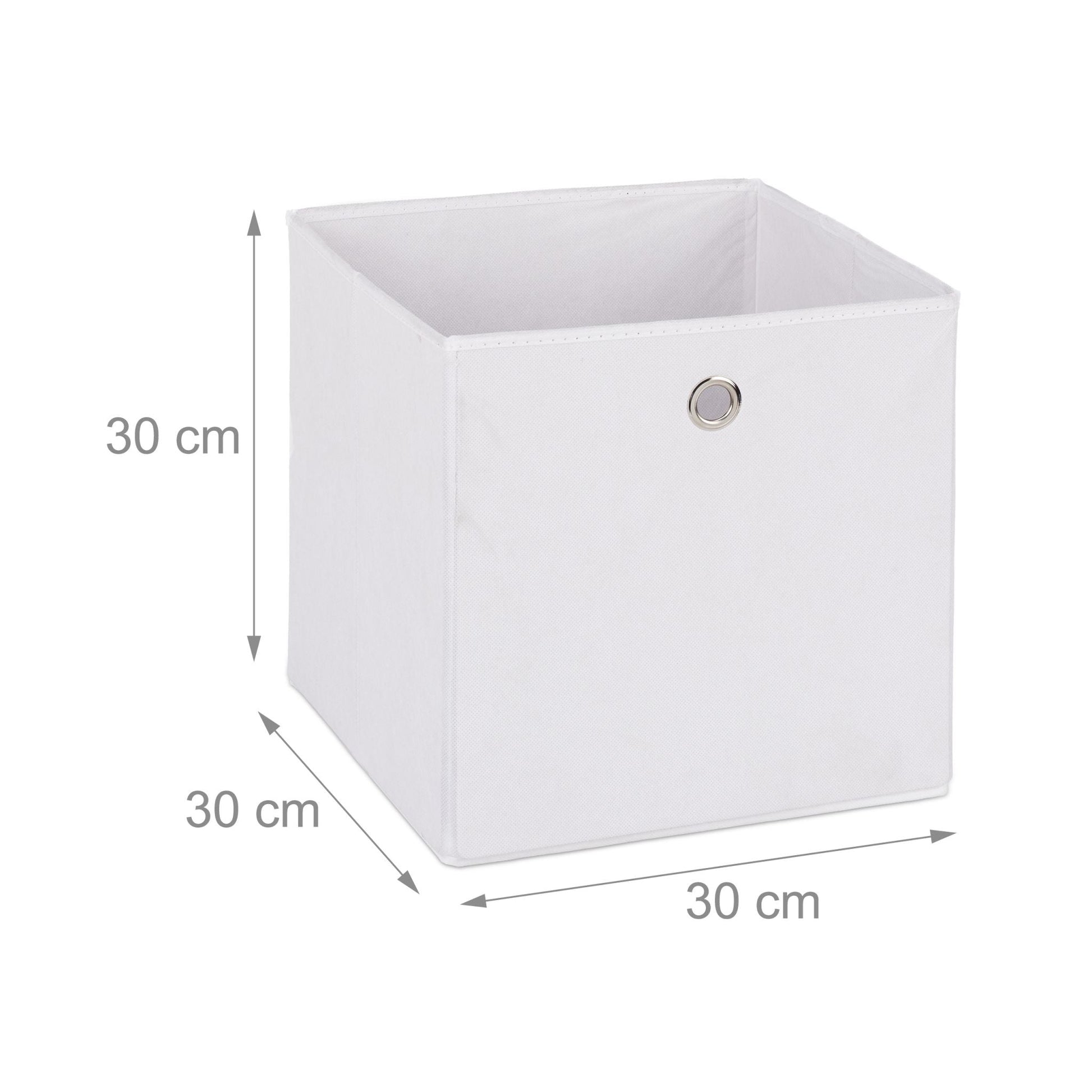 Aufbewahrungsbox Stoff 2er-Set Weiss von Relaxdays