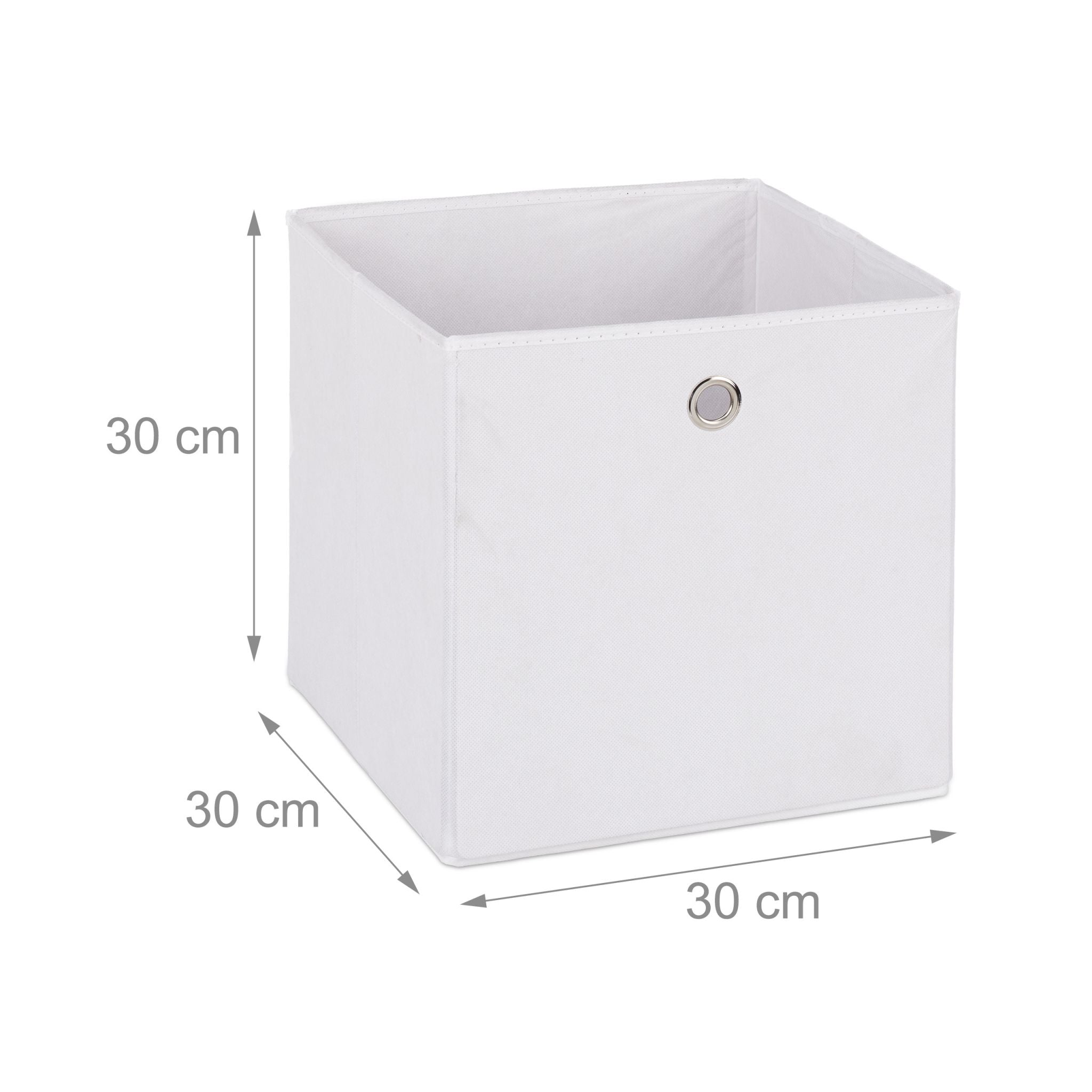 Aufbewahrungsbox Stoff 2er-Set Weiss von Relaxdays