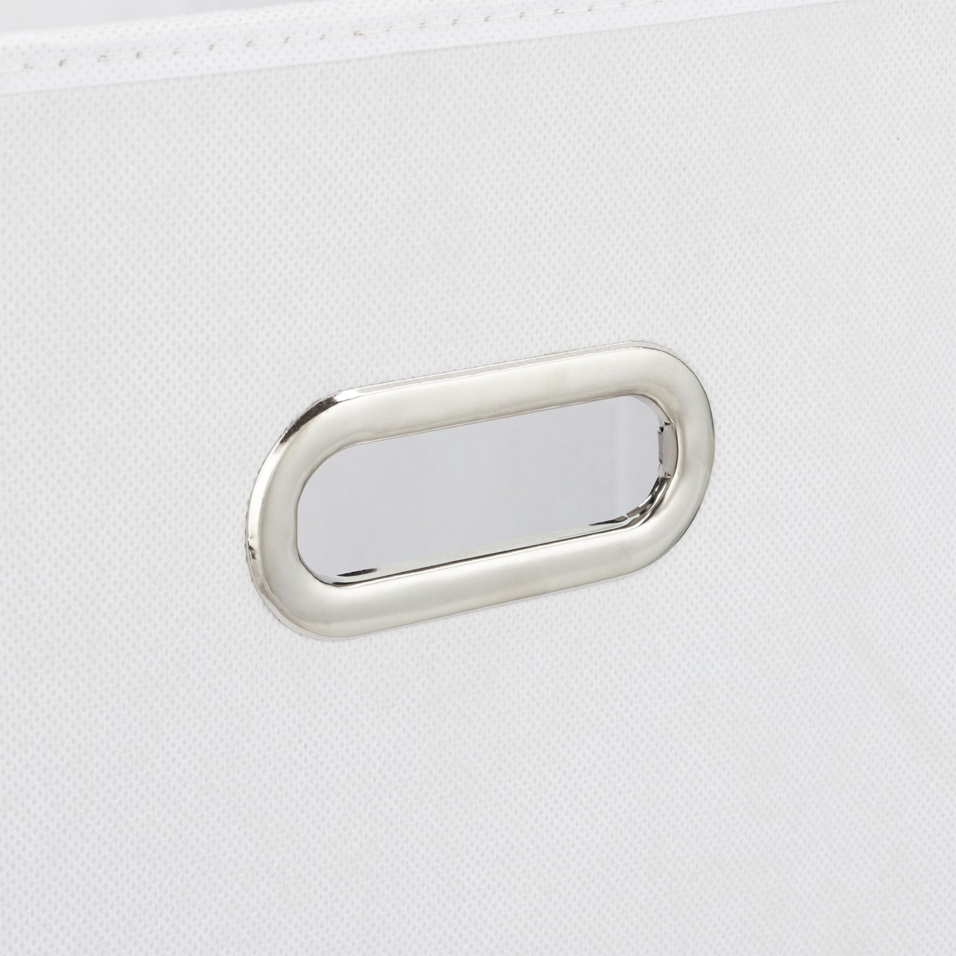 Aufbewahrungsbox Stoff 2er-Set Weiss-Silber von Relaxdays