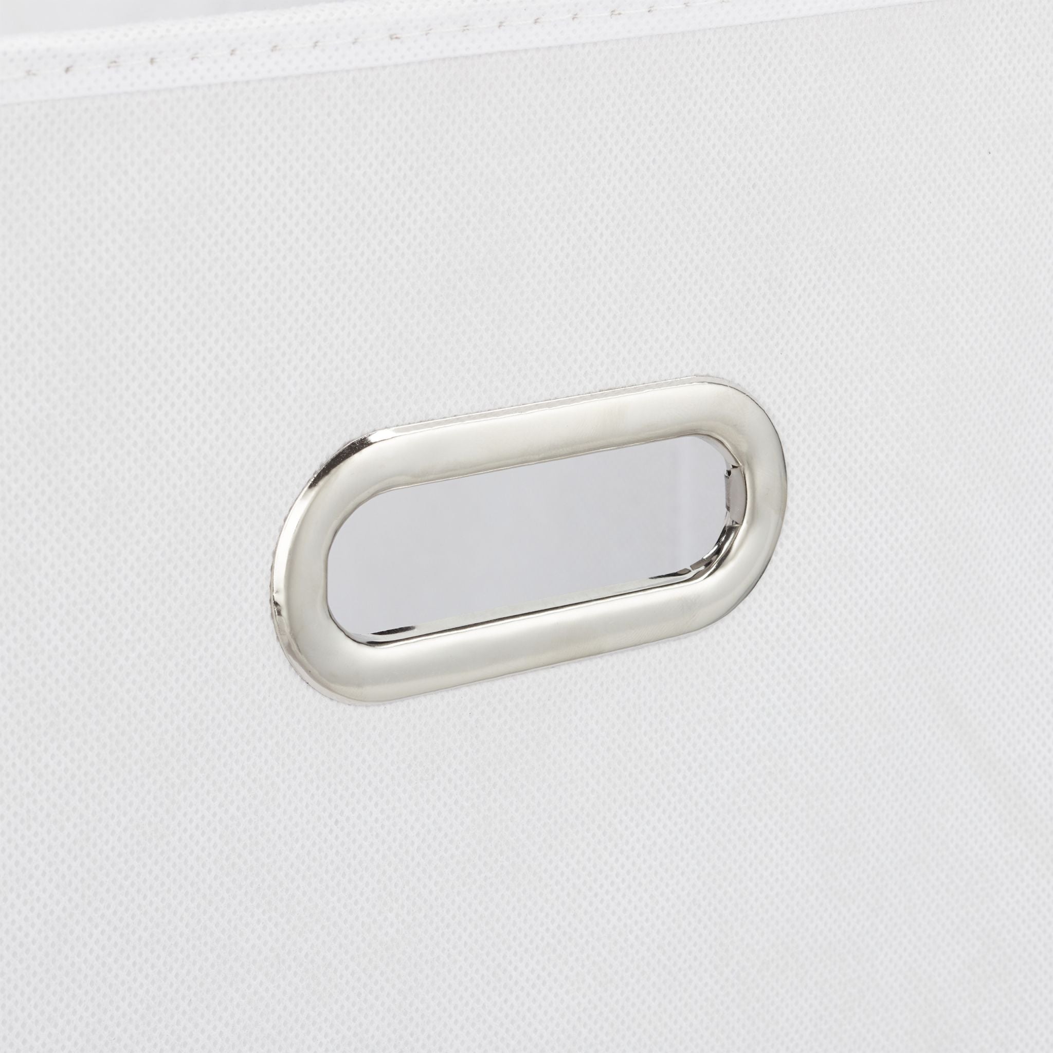 Aufbewahrungsbox Stoff 2er-Set Weiss-Silber von Relaxdays