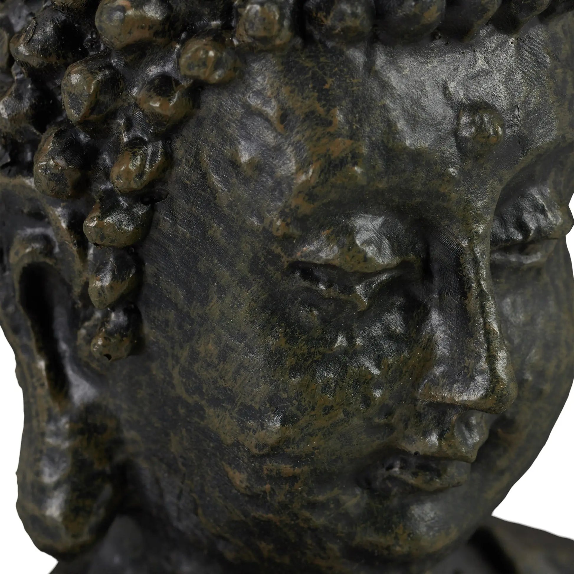 Buddha Figur sitzend 18cm Anthrazit von Relaxdays