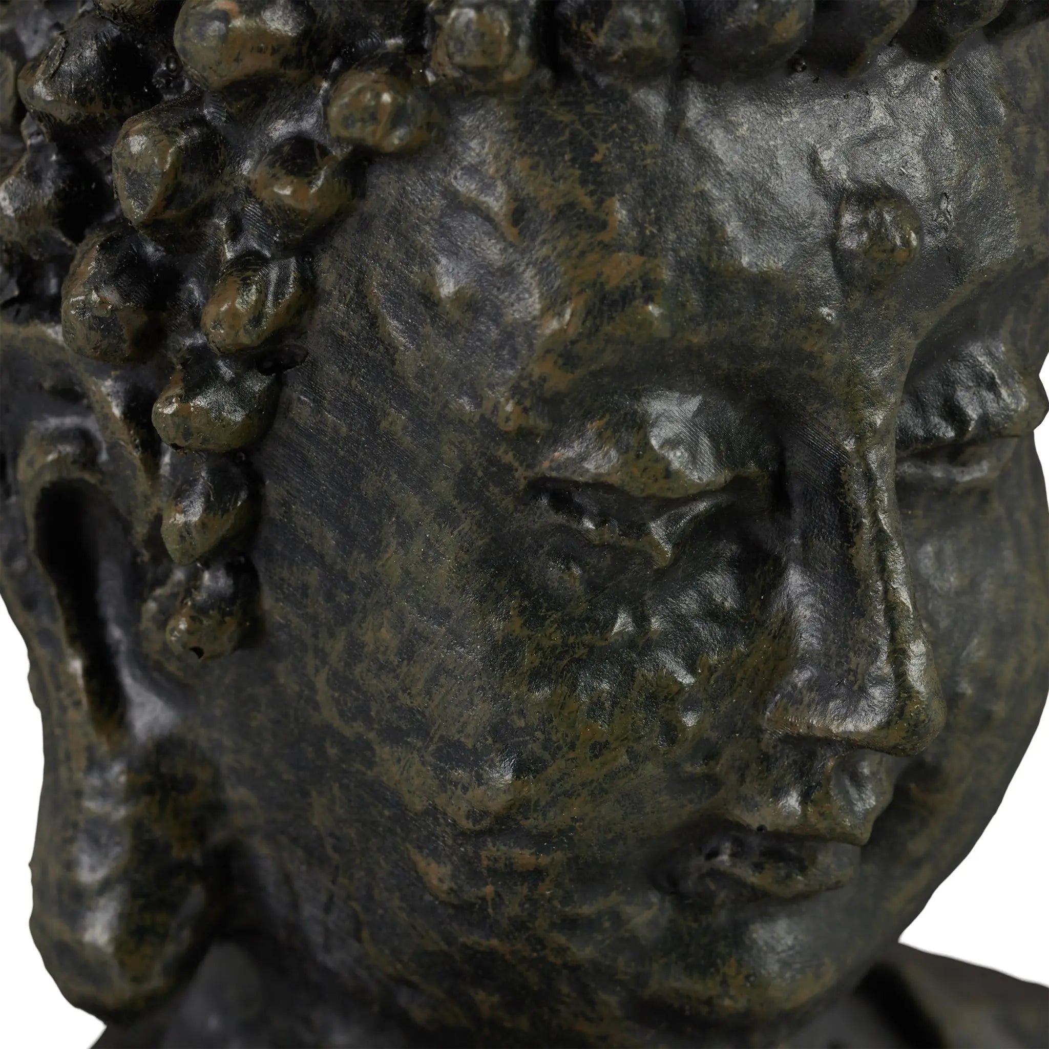 Buddha Figur sitzend 18cm Anthrazit von Relaxdays