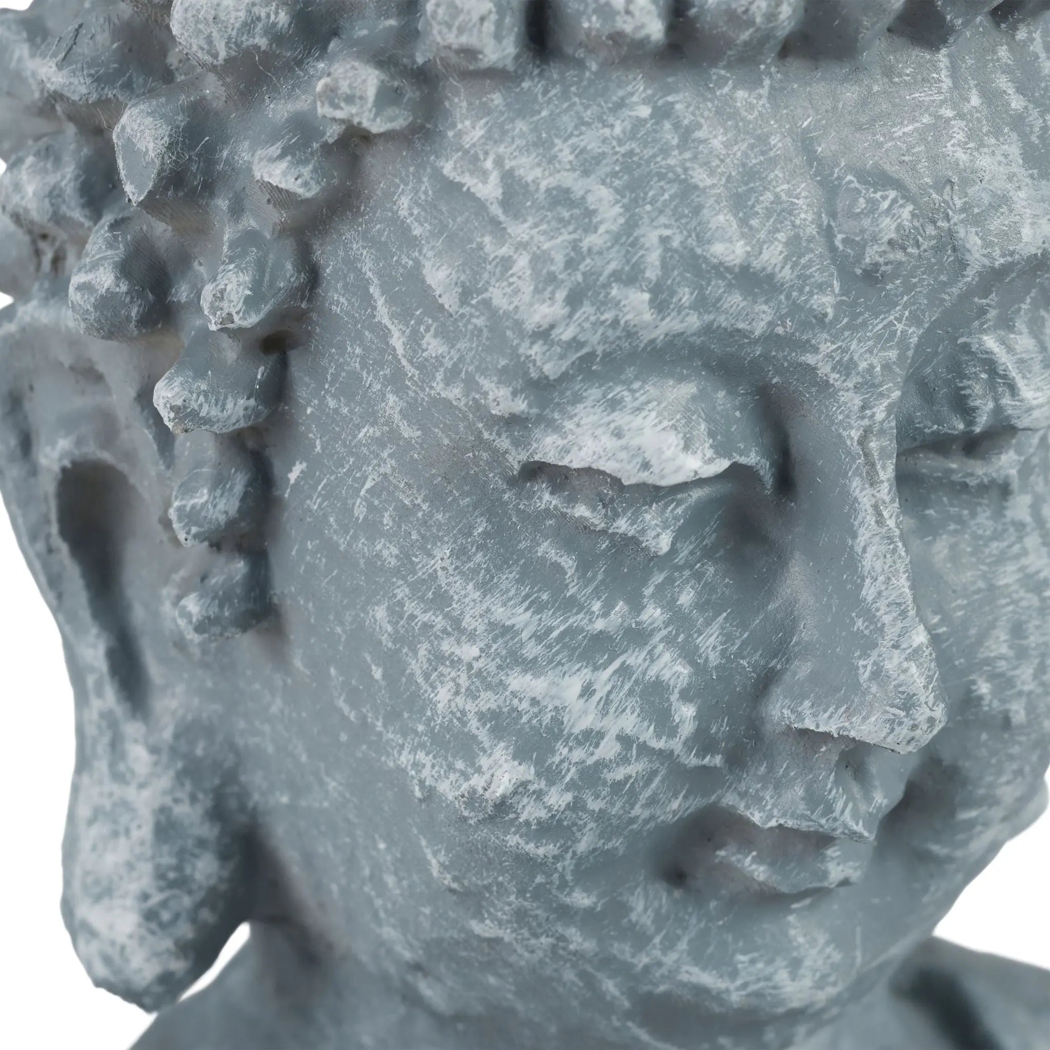 Buddha Figur sitzend 18cm Grau von Relaxdays