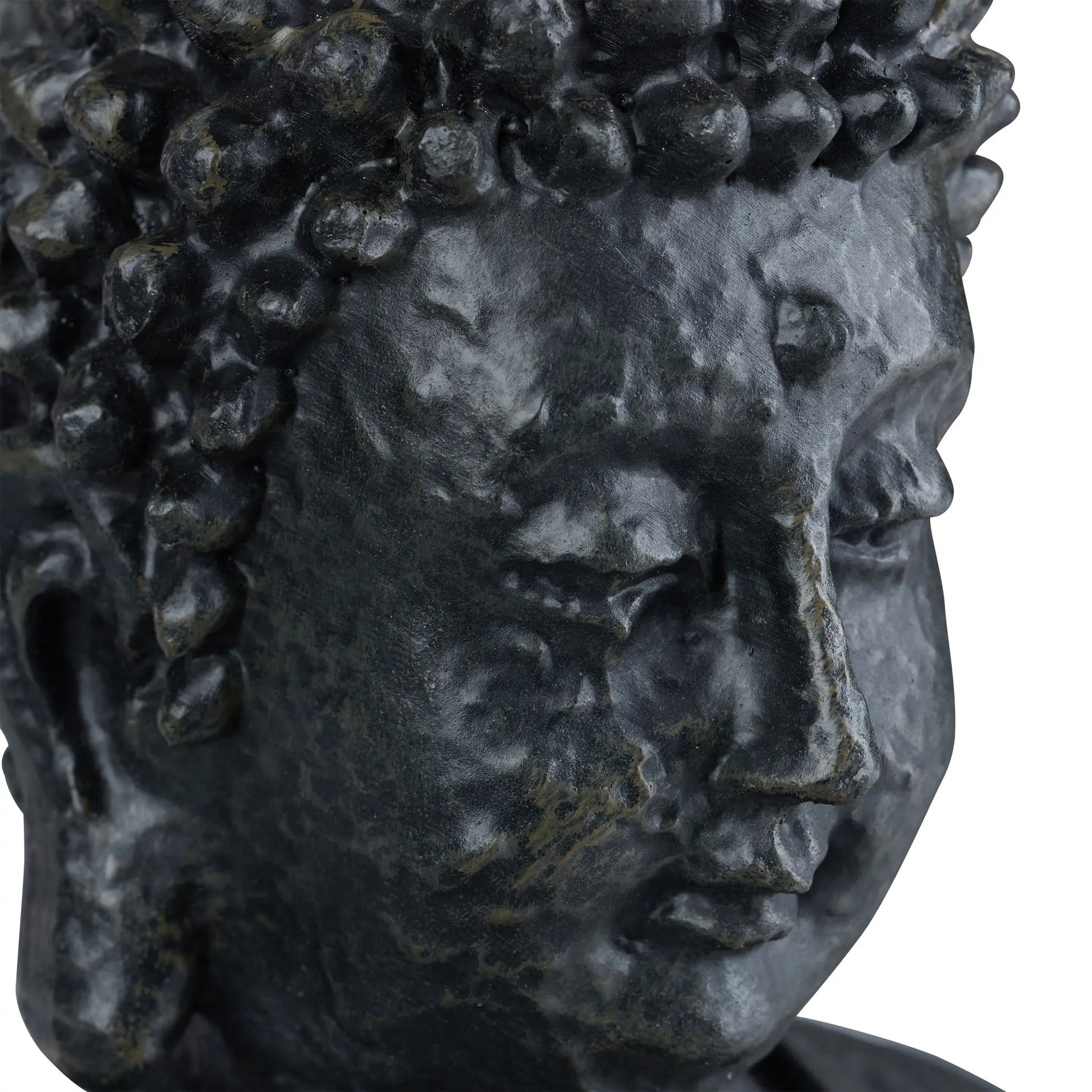 Buddha Figur sitzend 40cm Anthrazit von Relaxdays