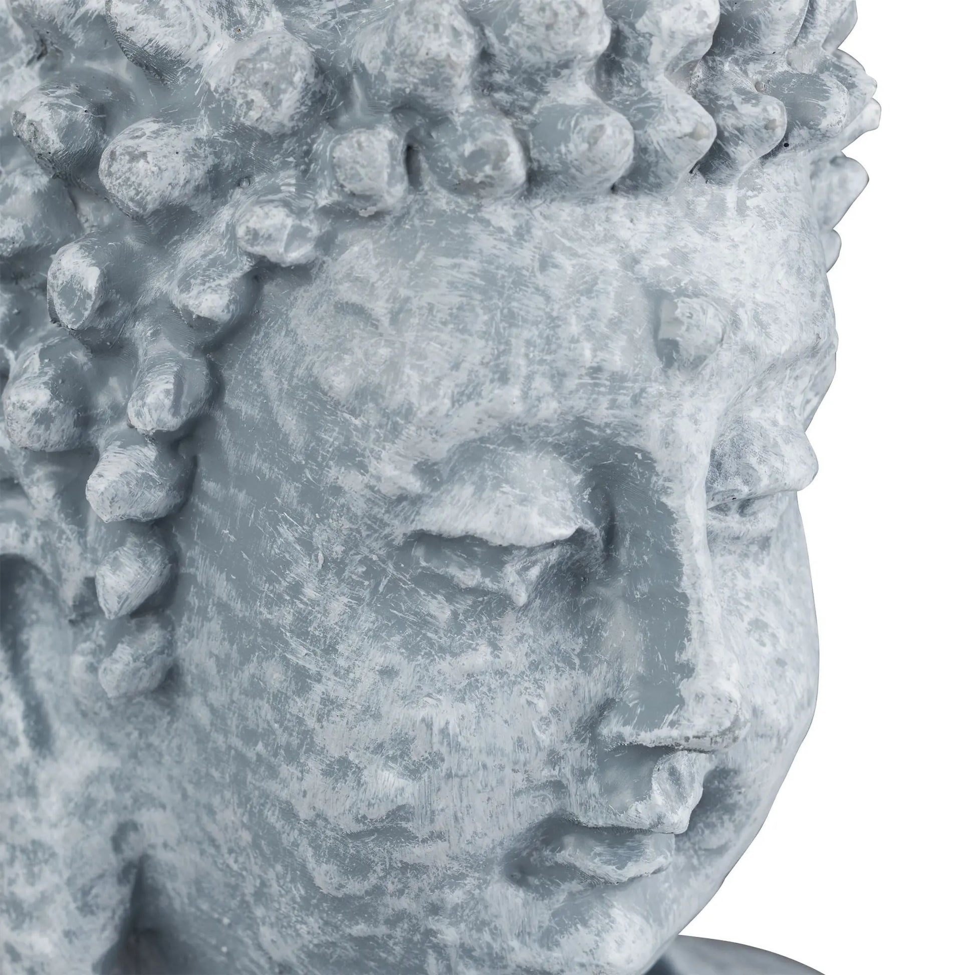 Buddha Figur sitzend 40cm Grau von Relaxdays