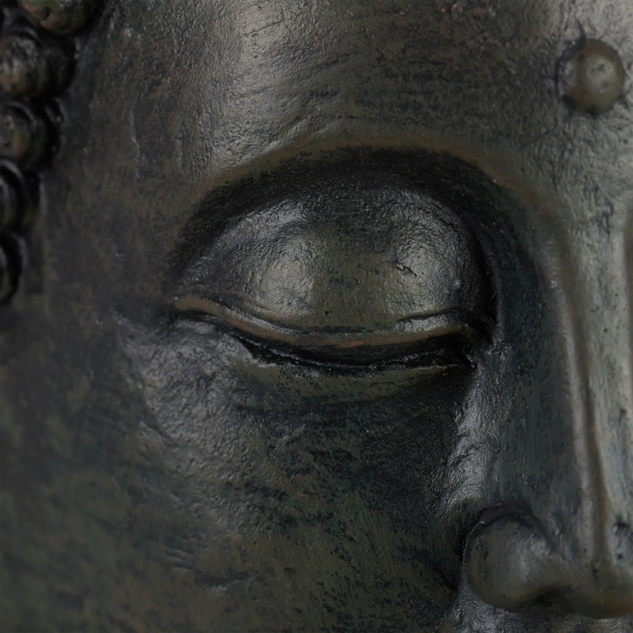 Buddha Figur 50cm Anthrazit von Relaxdays