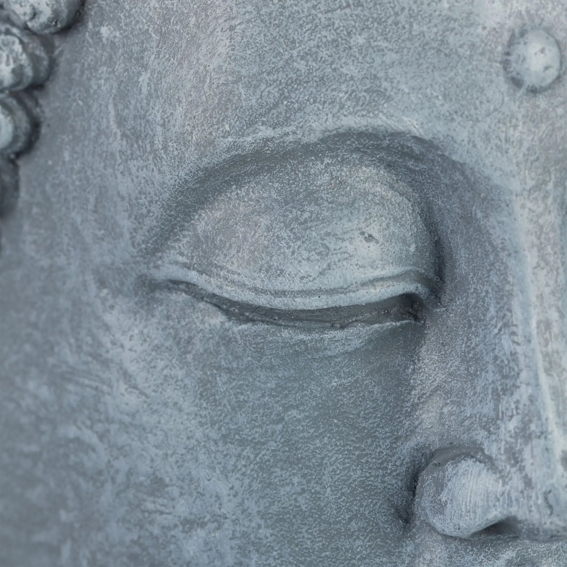 Buddha Figur 50cm Grau von Relaxdays