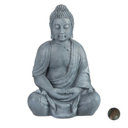 Buddha Figur 70cm Grau von Relaxdays