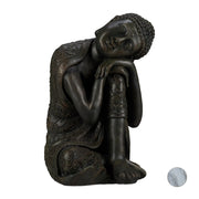 Buddha Figur geneigter Kopf 60cm Anthrazit von Relaxdays
