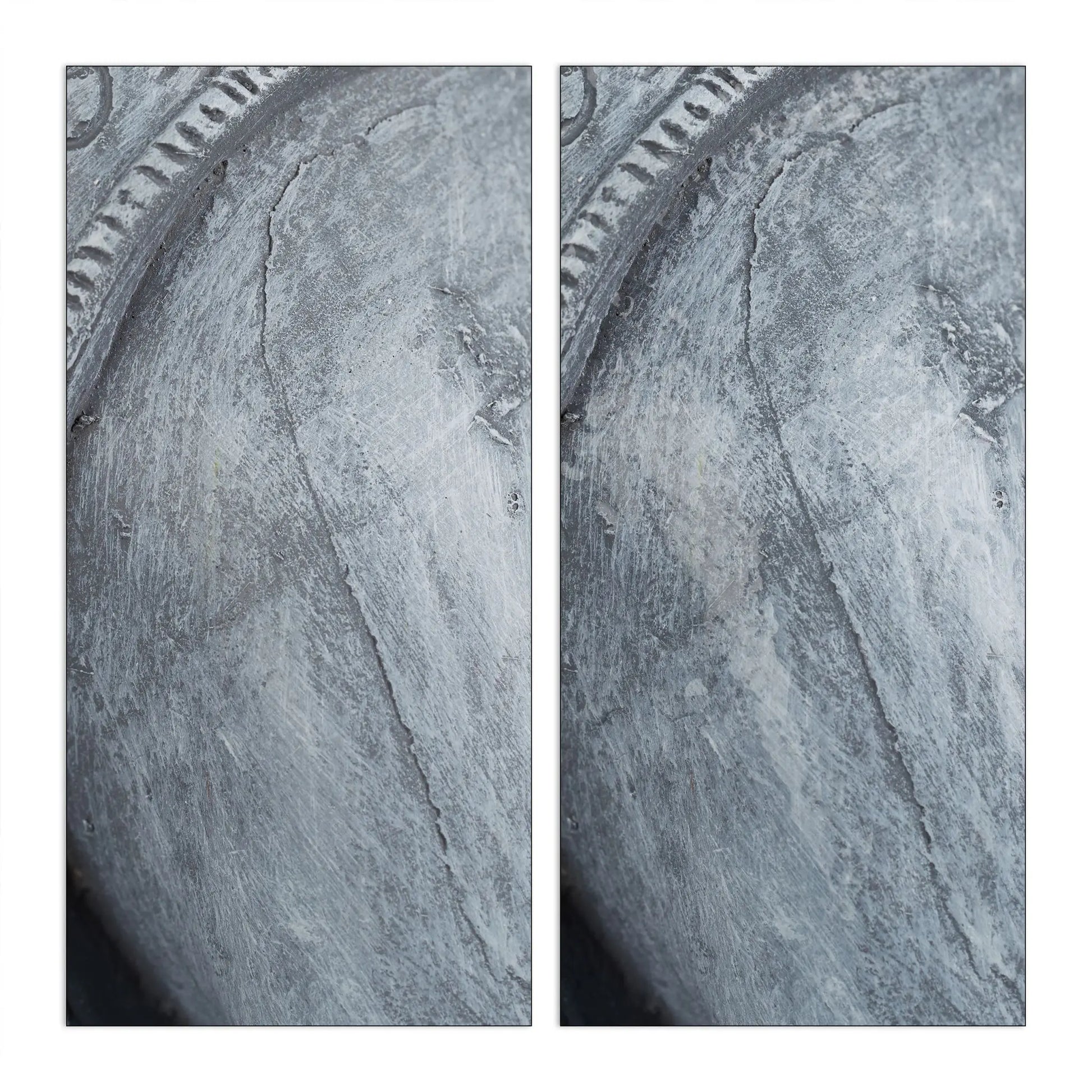 Buddha Figur geneigter Kopf 60cm Grau von Relaxdays