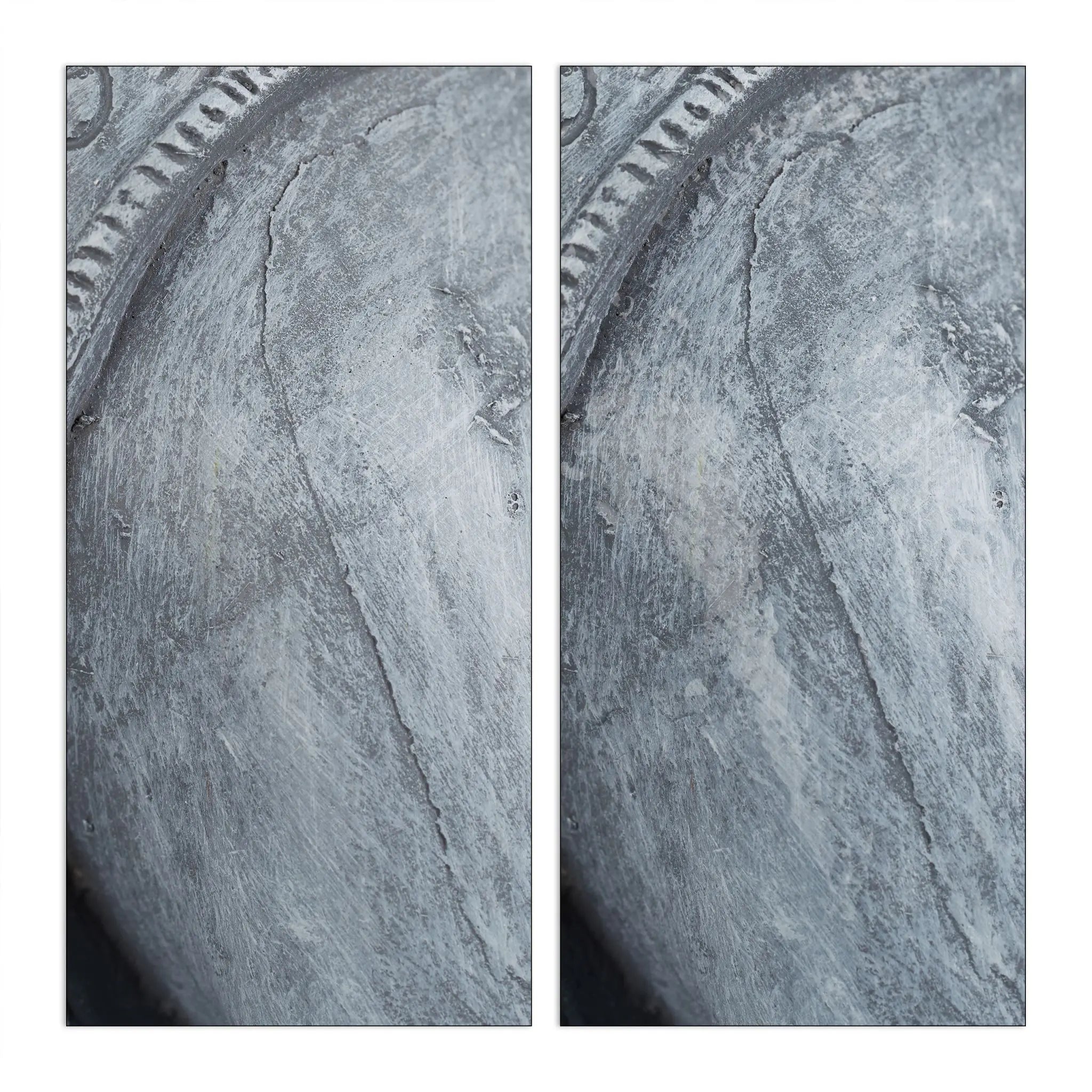 Buddha Figur geneigter Kopf 60cm Grau von Relaxdays