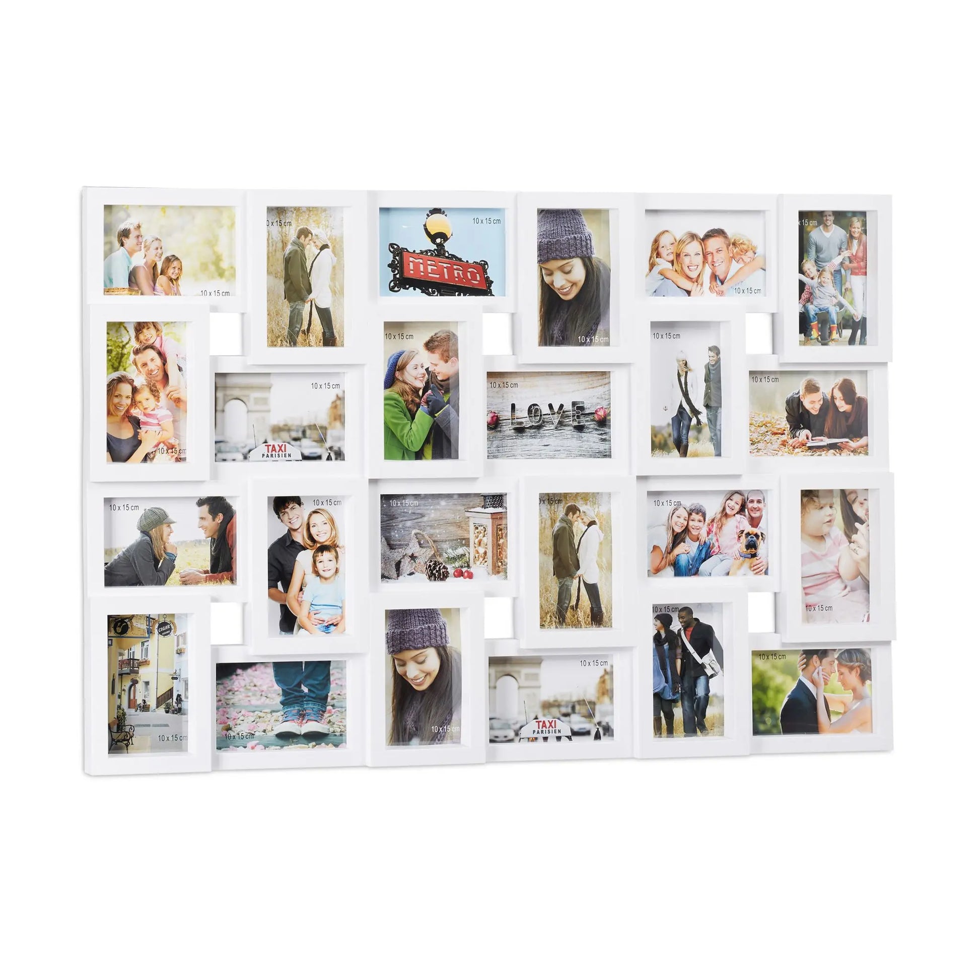 Bilderrahmen Collagen 24 Bilder Weiss von Relaxdays