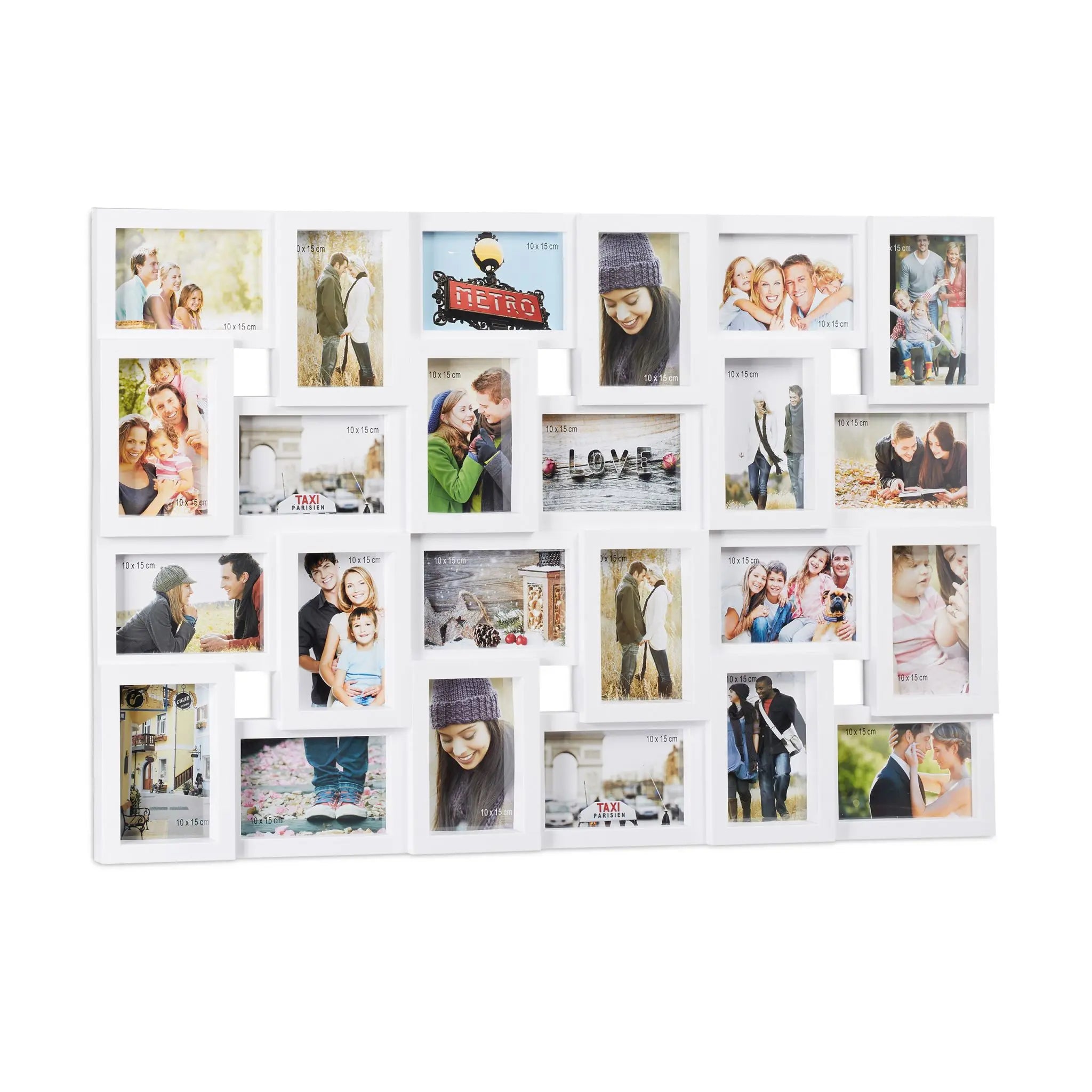 Bilderrahmen Collagen 24 Bilder Weiss von Relaxdays
