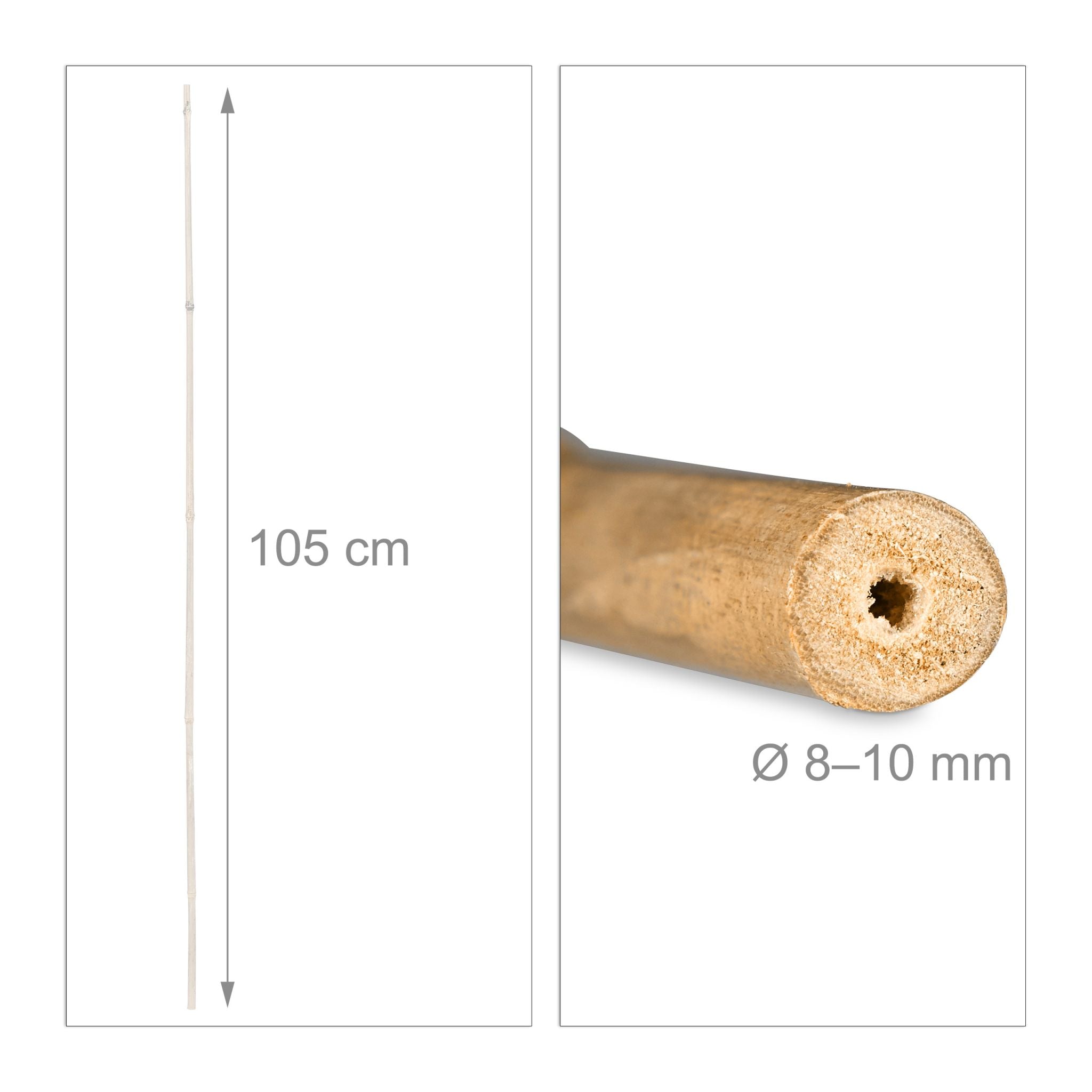Bambusstäbe 105cm Hellbraun
